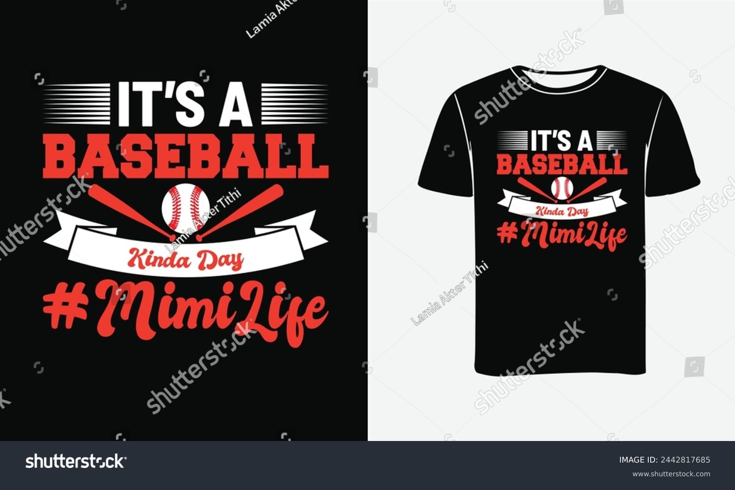 SVG of Baseball Typography T-shirt Designs . Custom Mini Baseball Bat vector. It's Baseball Kinda Day T-shirt Designs. Print , Poster, Sticer. svg