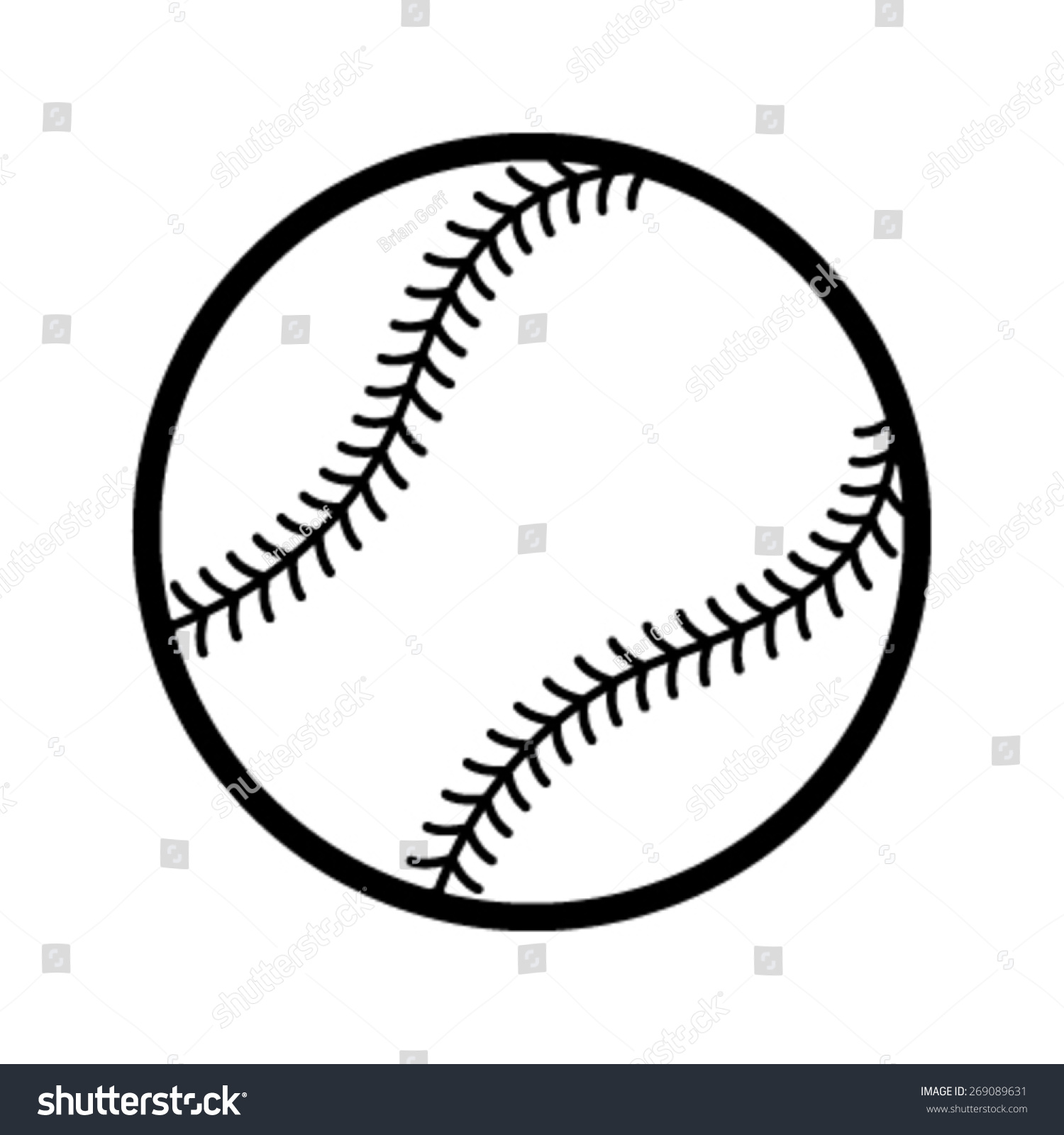 Baseball Vector Icon Stock Vector (Royalty Free) 269089631 - Shutterstock