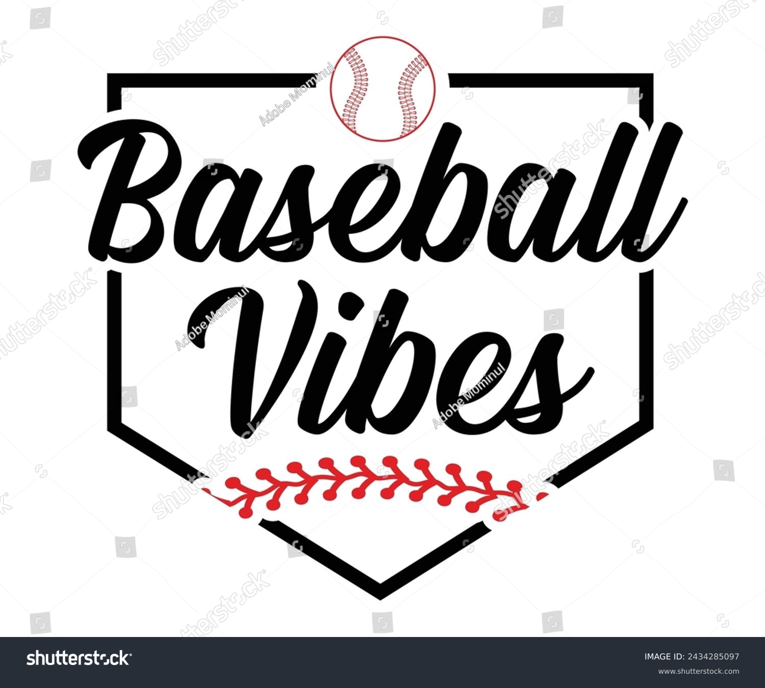 SVG of Baseball Vibes,Baseball T-shirt,Typography,Baseball Player Svg,Baseball Quotes Svg,Cut Files,Baseball Team,Instant Download svg