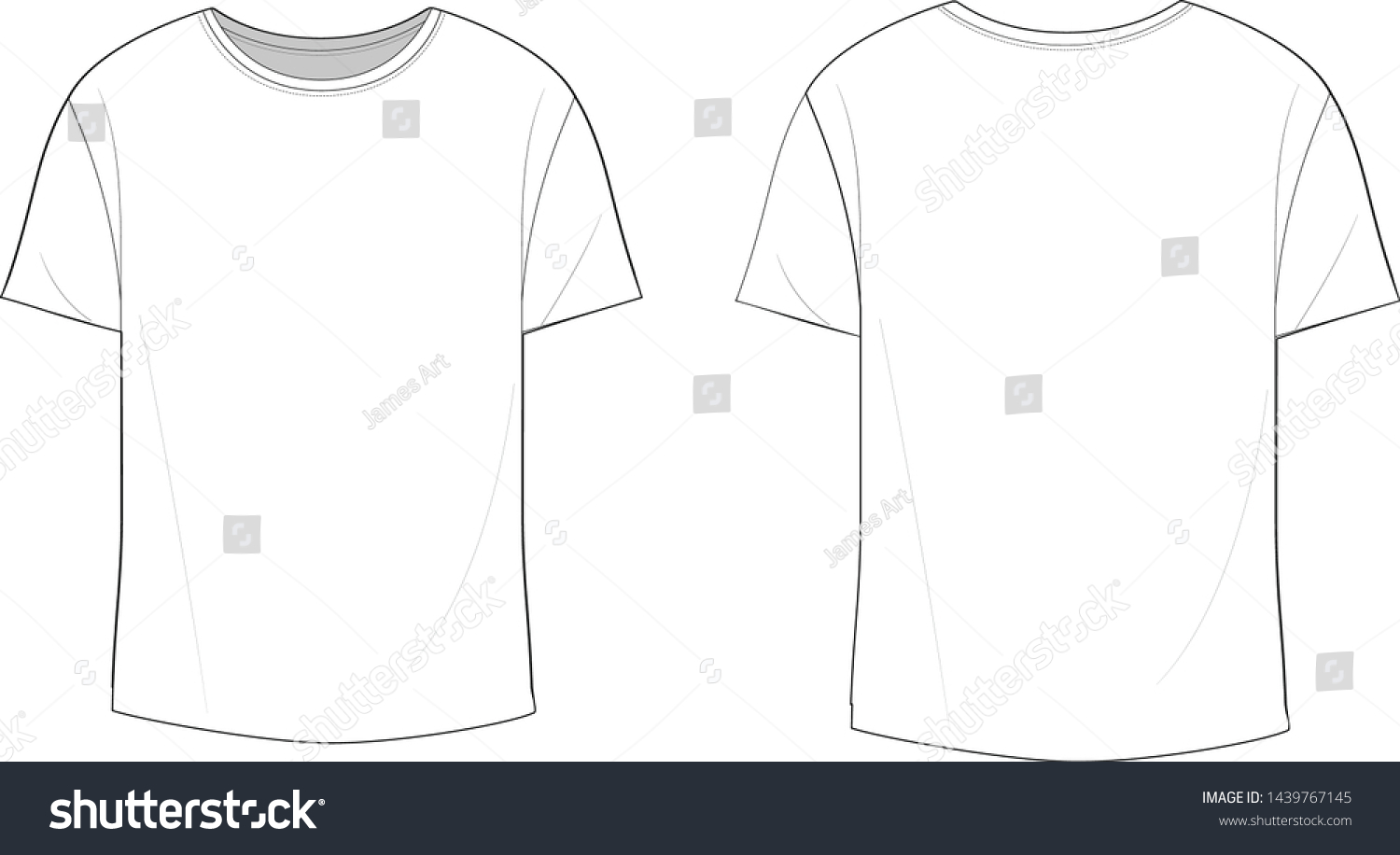 Basic Tshirt Vector Illustrator Stock Vector (Royalty Free) 1439767145 ...