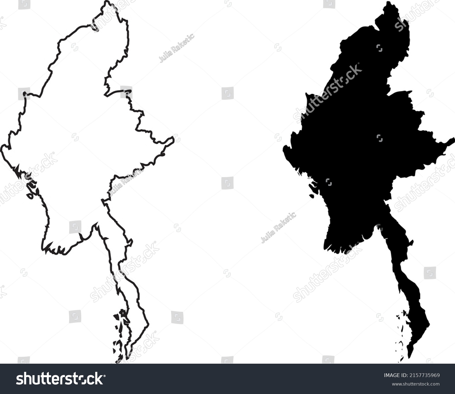 Basis Silhouettes On White Background Map Stock Vector (Royalty Free ...