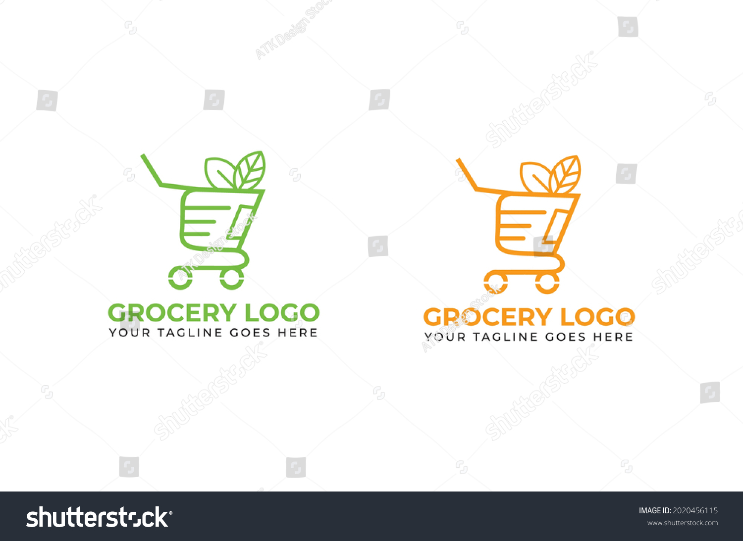 Basket Grocery Logo Design Vector Template Stock Vector (Royalty Free ...