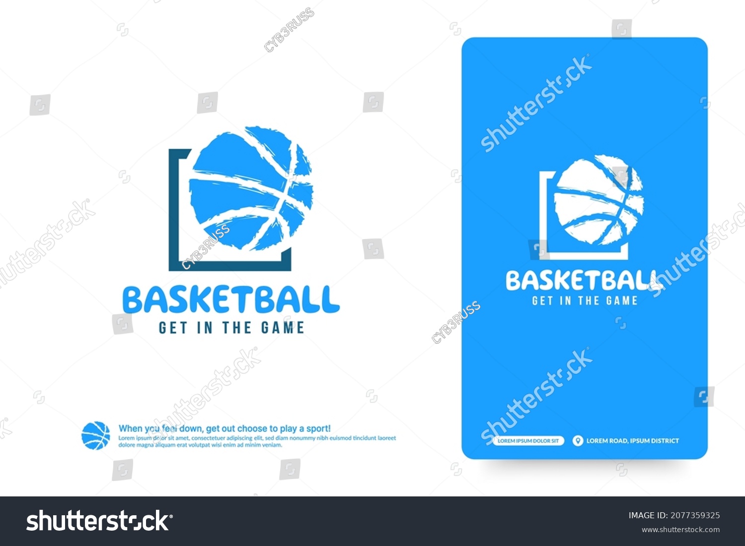 Basketball Club Logo Design Template Basketball Stock Vector (royalty 