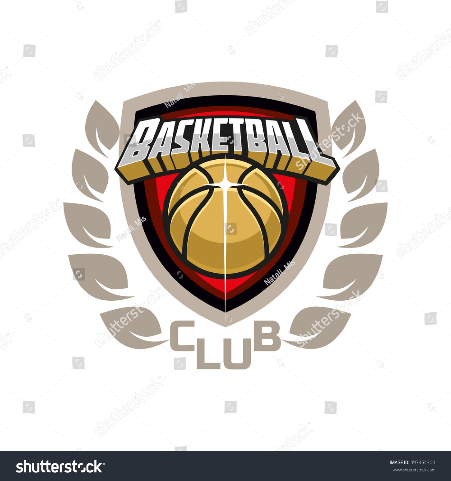 Basketball Club Logo Emblem Badge Icon Stock Vector (Royalty Free ...