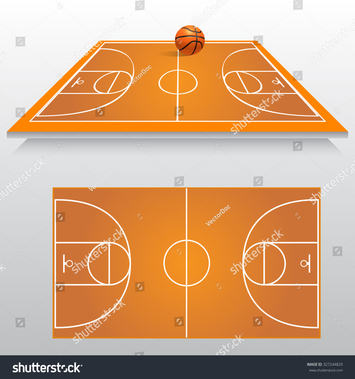 Basketball Court Realistic Blackboard Strategy Tactic Stock Vector ...