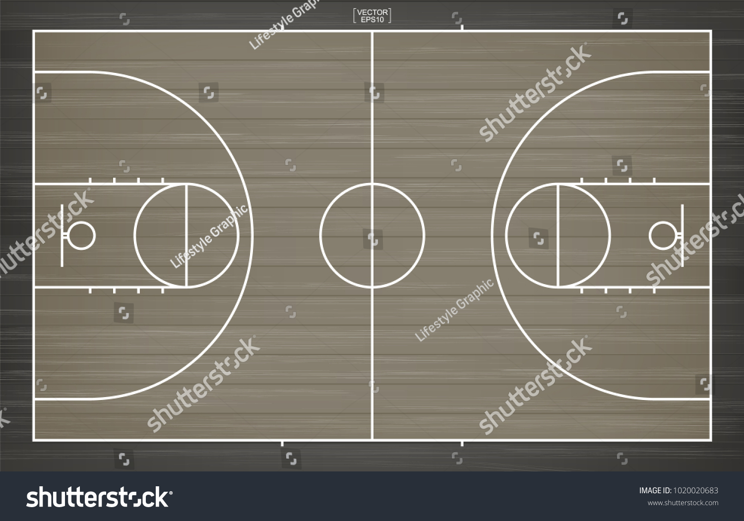 basketball field top view