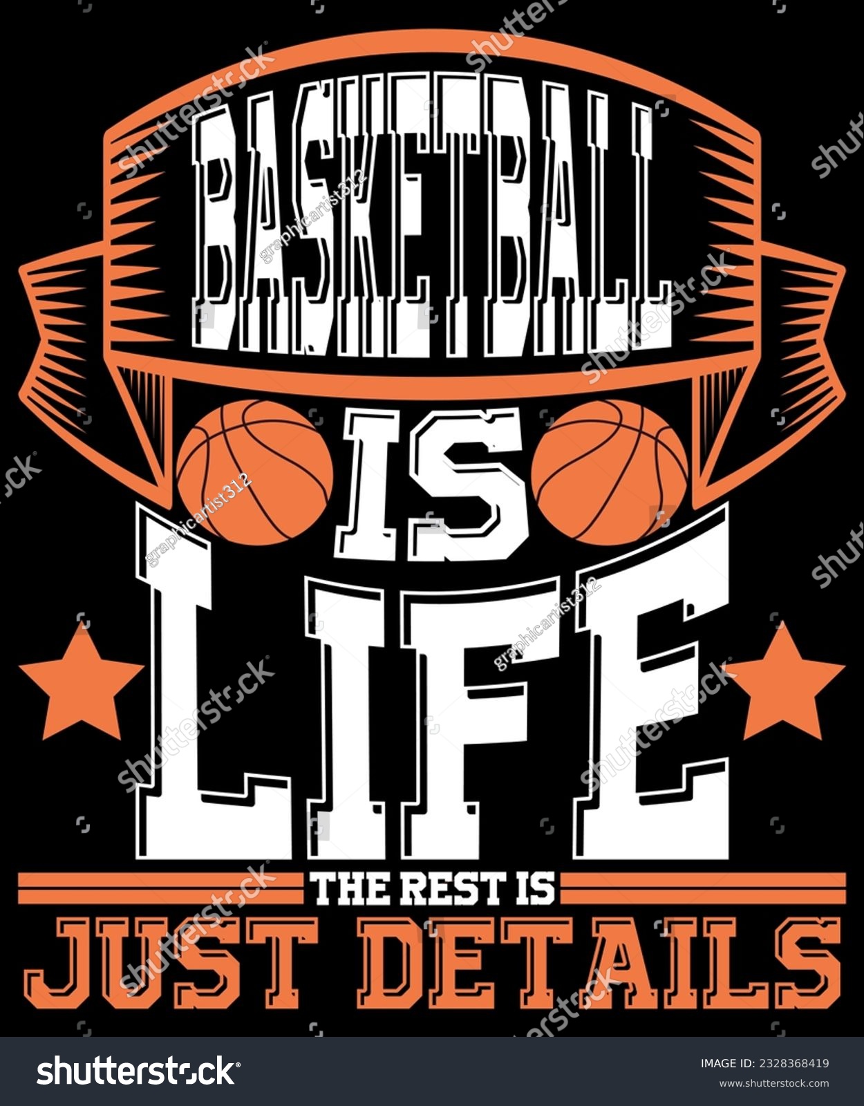 SVG of Basketball is life the rest is just details t-shirt design. svg