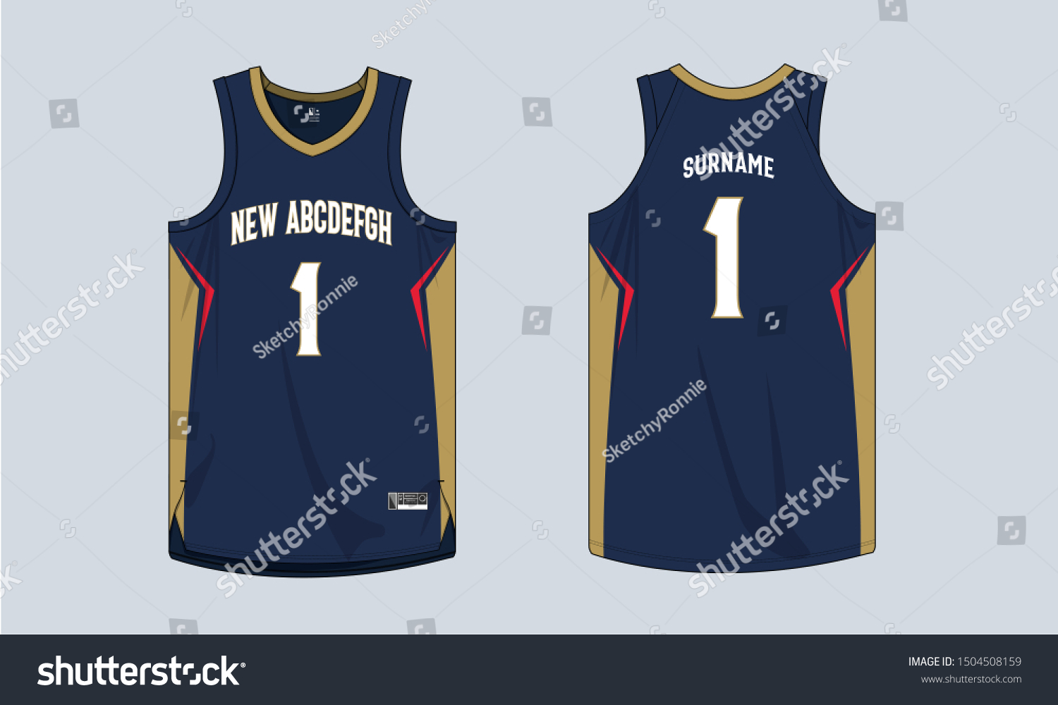 Download Basketball Jersey Mockup Template Vector Design Stock Vector Royalty Free 1504508159