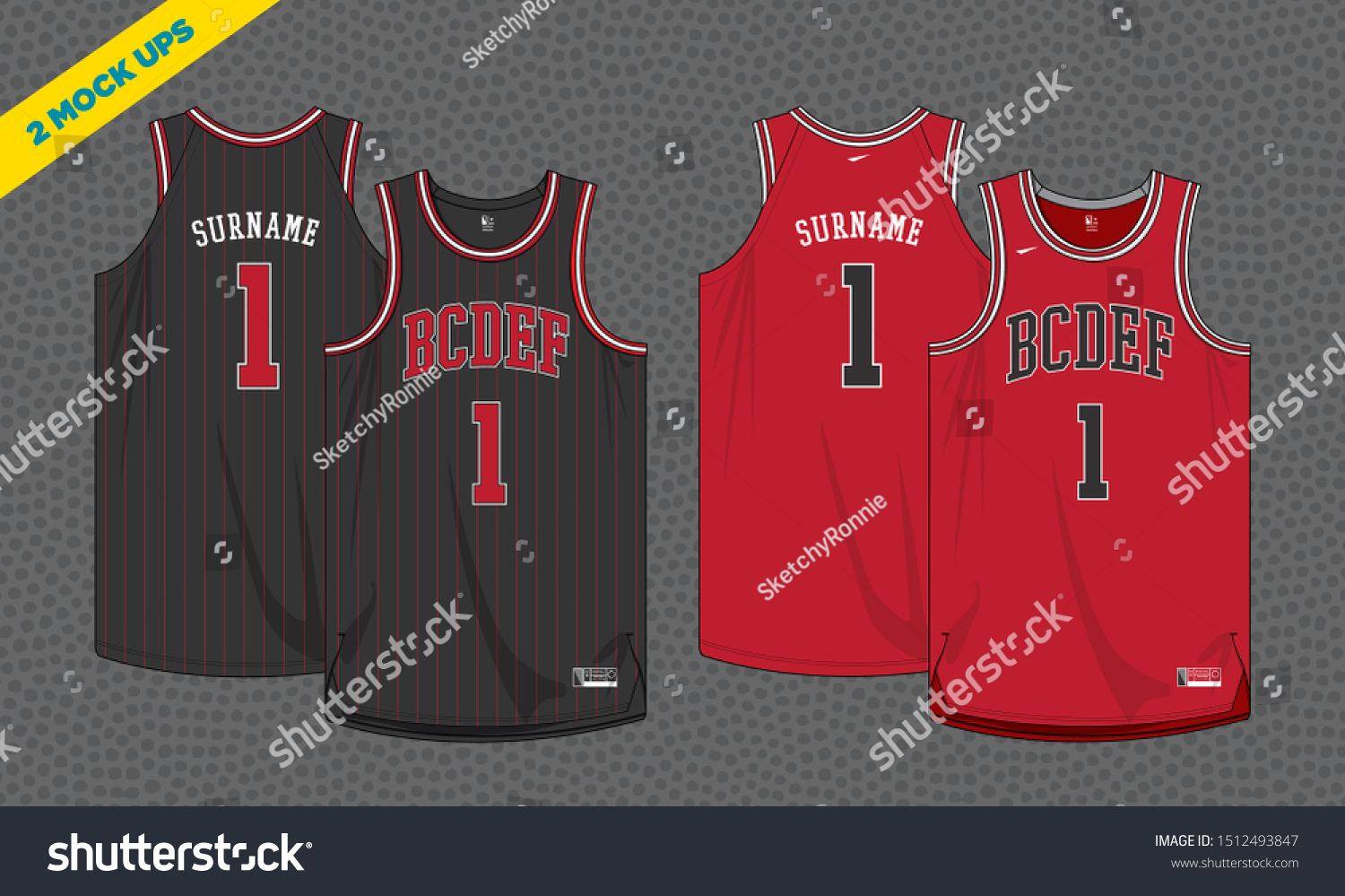 Download Basketball Jersey Mockup Template Vector Design Stock Vector Royalty Free 1512493847 Free Mockups