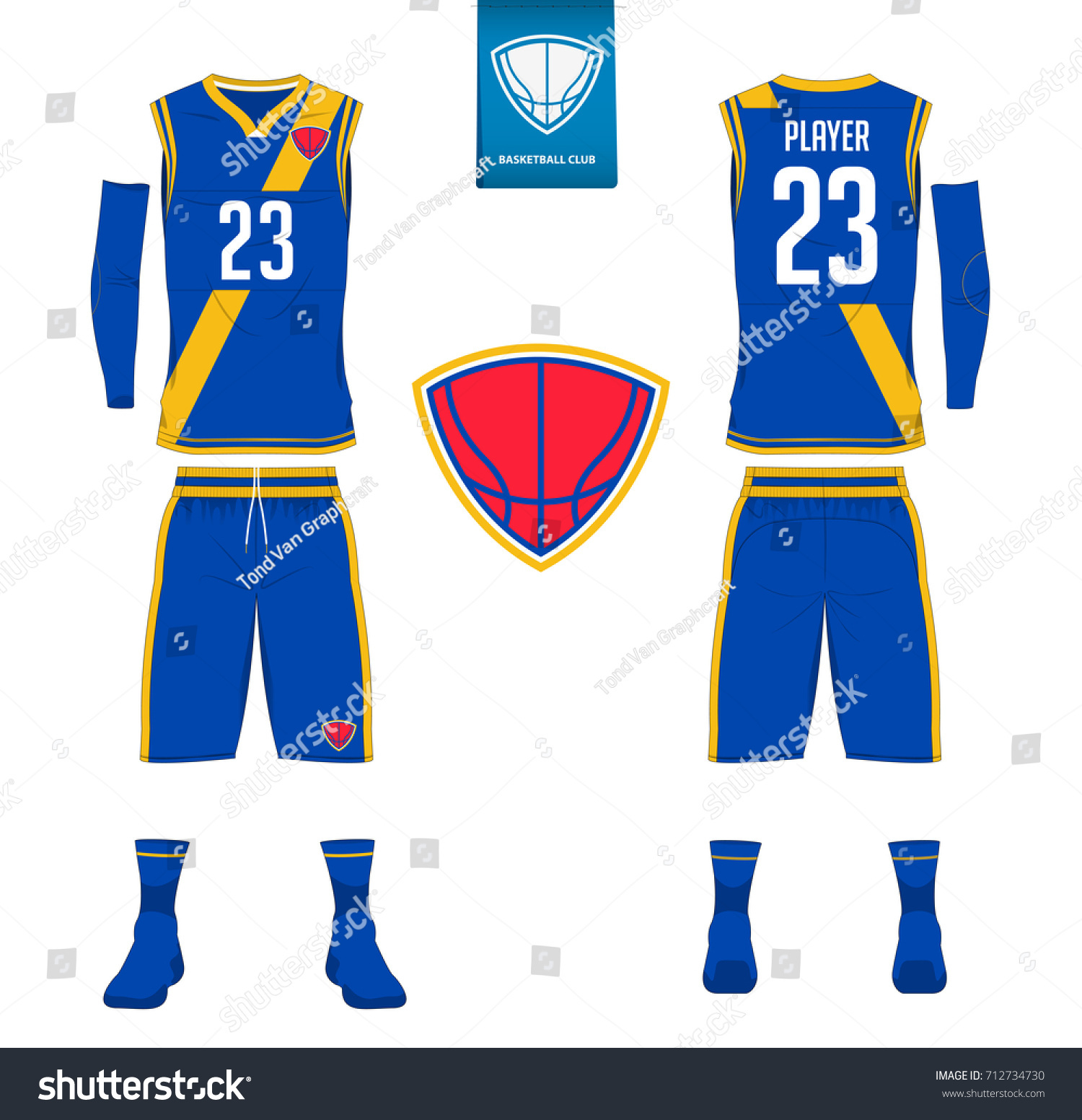 Basketball Jersey Shorts Socks Template Basketball Stock Vector ...