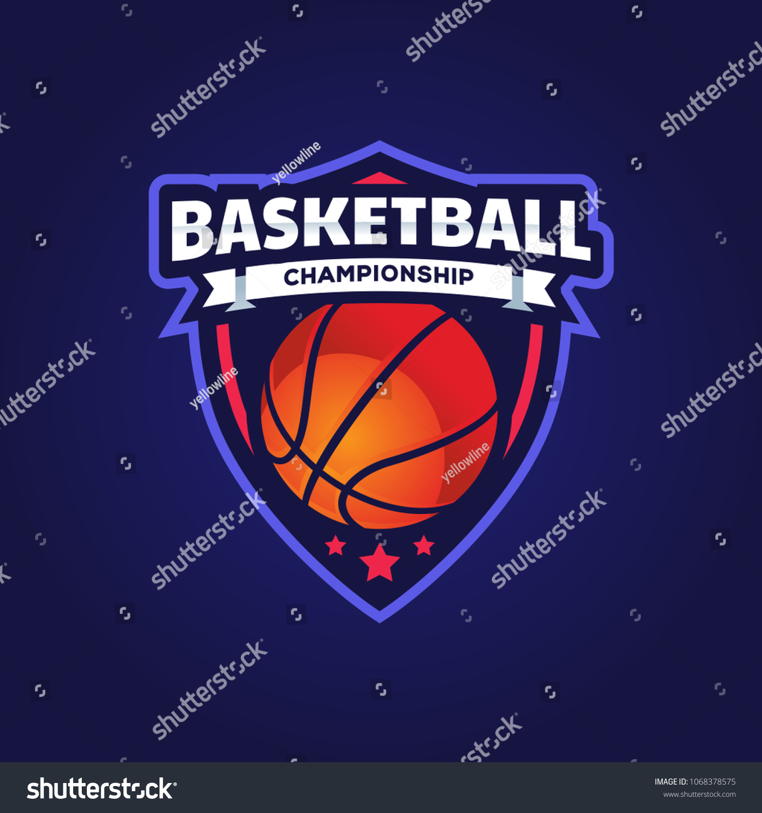 Basketball Logo American Logo Sport Stock Vector (royalty Free) 1068378575