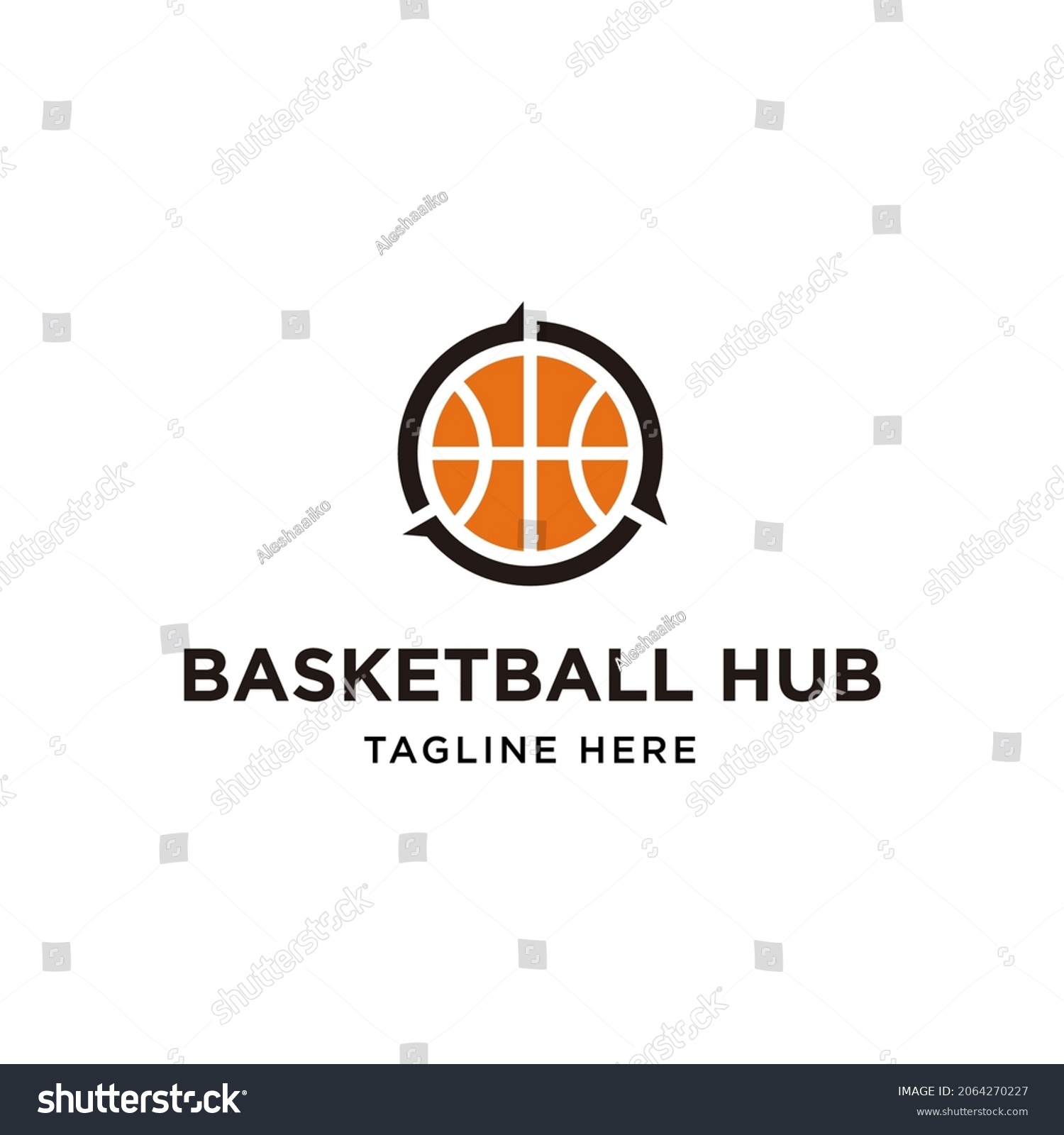 Basketball Logo Isolated On White Background Stock Vector (Royalty Free ...