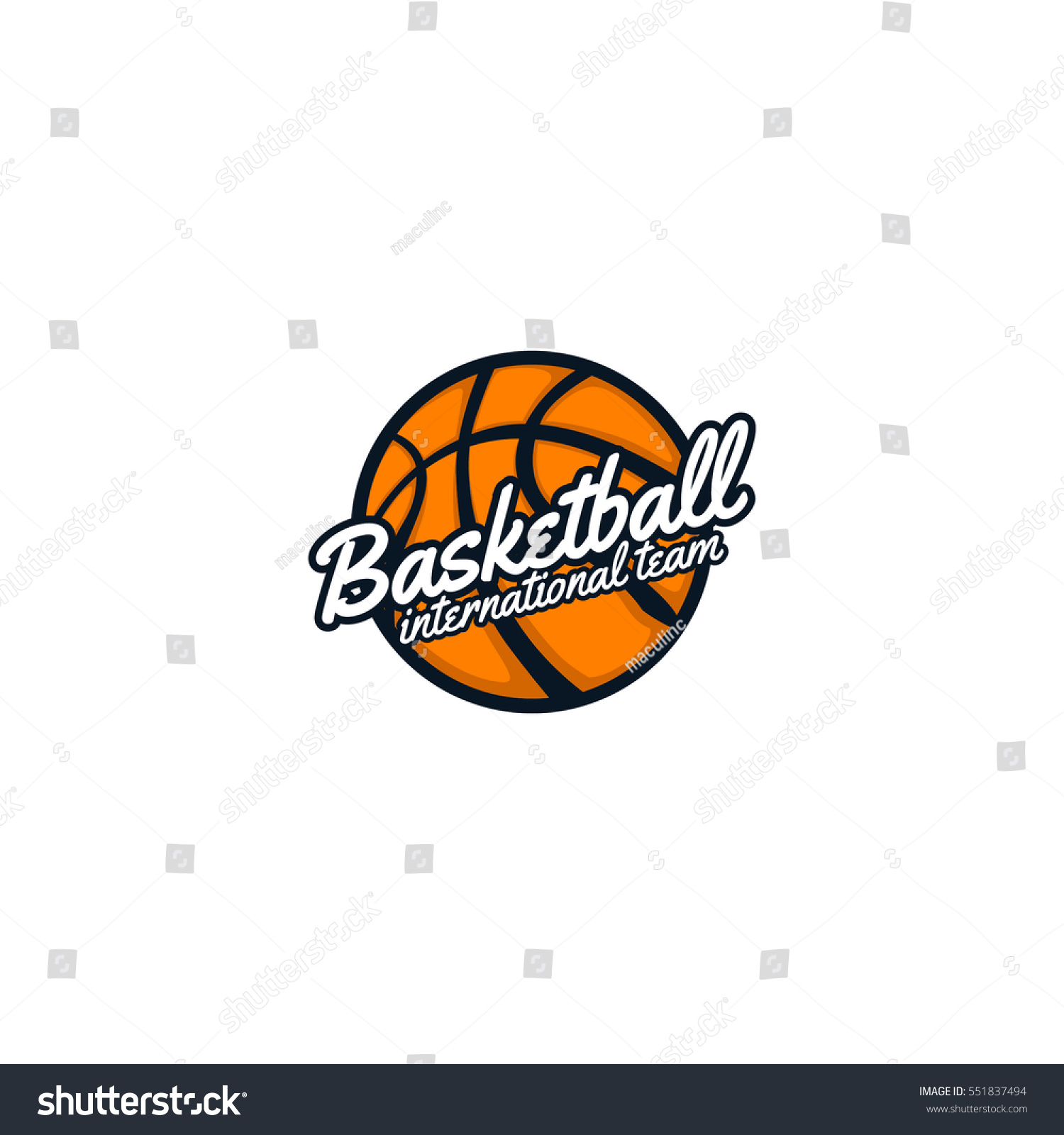 Basketball Logo Team Vector Stock Vector 551837494 - Shutterstock