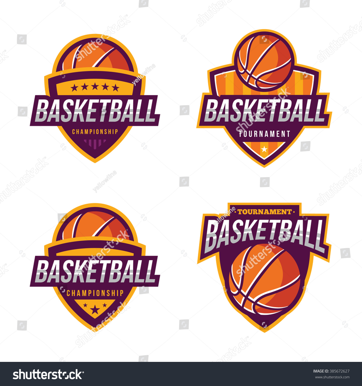 Basketball Logos American Logo Sports Stock Vector (Royalty Free ...