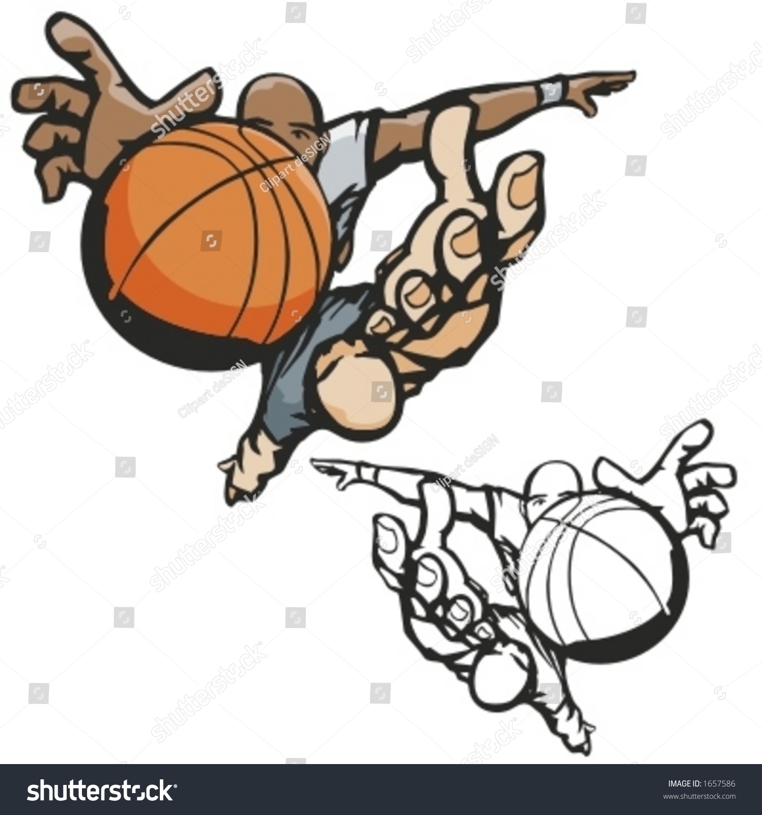 Basketball Player Vector Illustration Stock Vector (Royalty Free