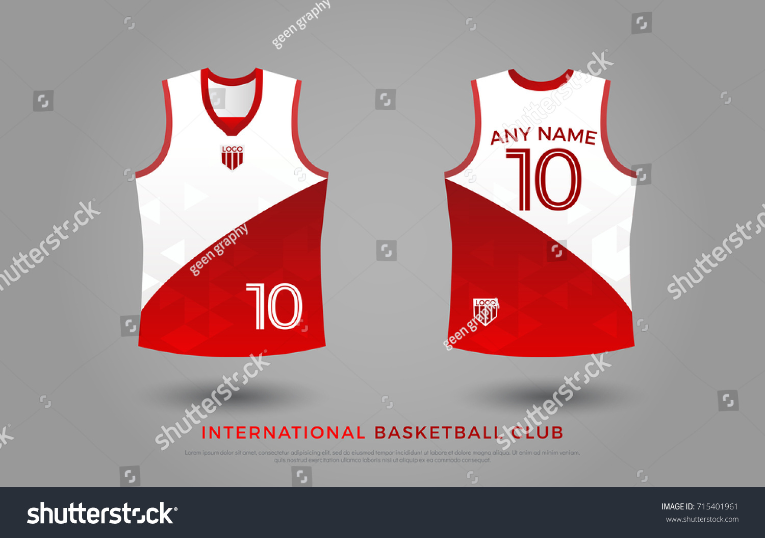 Tshirt Red Black Basketball Football Template Stock Vector (Royalty Free)  713194180