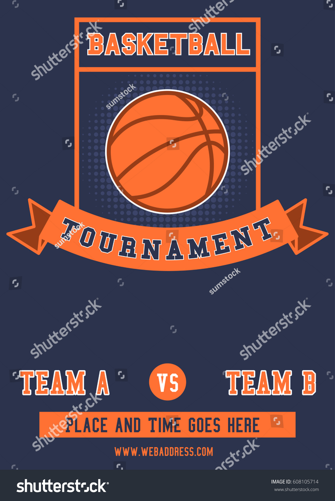 Basketball Tournament Flyer Template from image.shutterstock.com