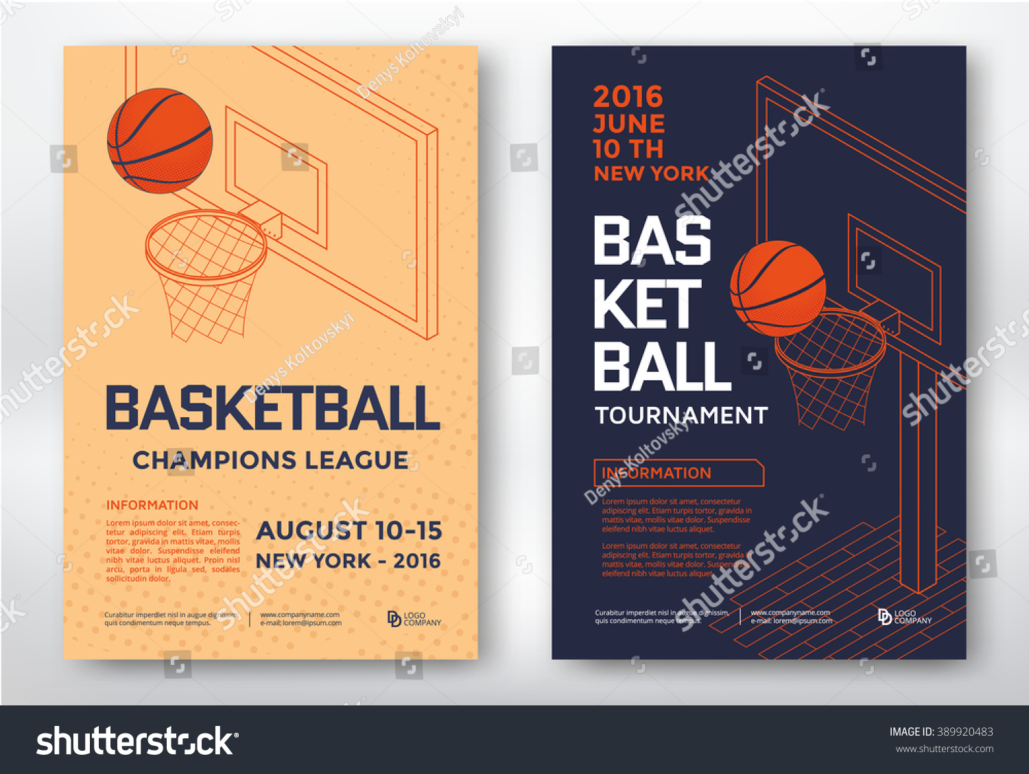 basketball tournament sports posters design isometric stock vector