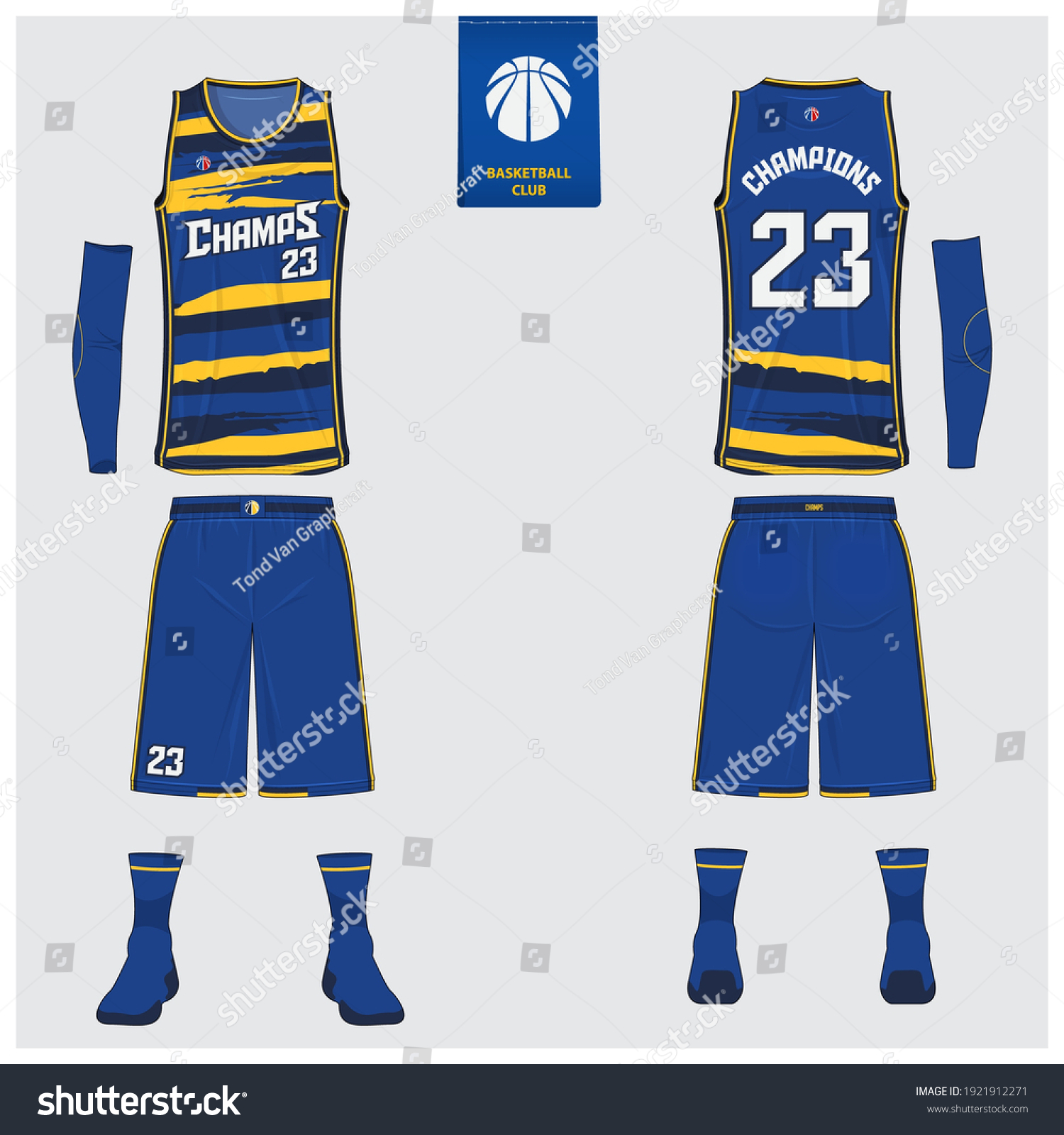 Basketball Uniform Mockup Template Design Sport Stock Vector (Royalty ...