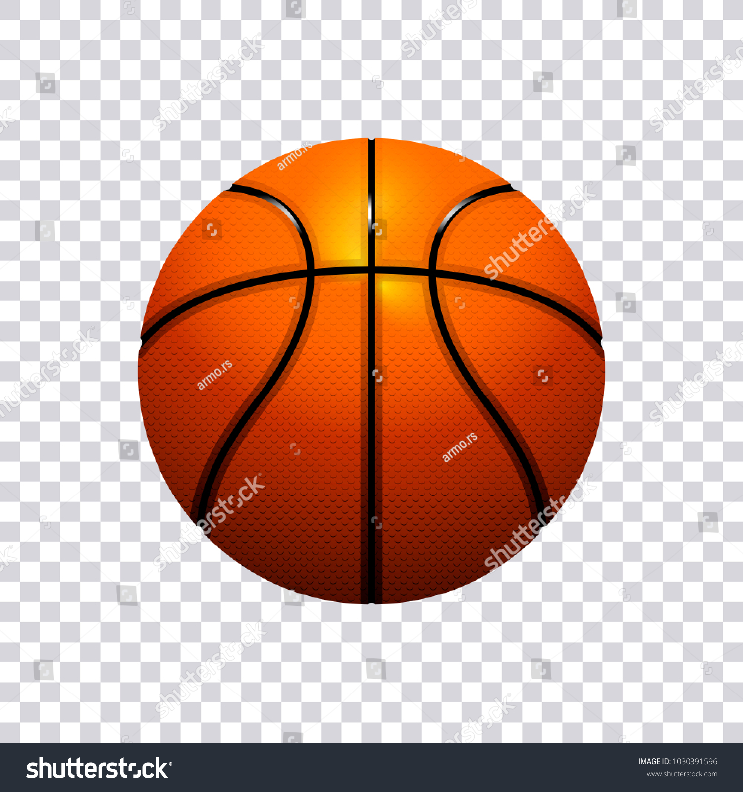 Basketball Vector Illustration Isolated On Transparent Stock Vector