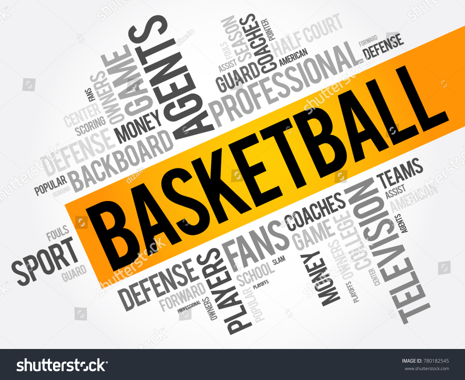 Basketball Word Cloud Collage Sport Concept Stock Vector (Royalty Free ...