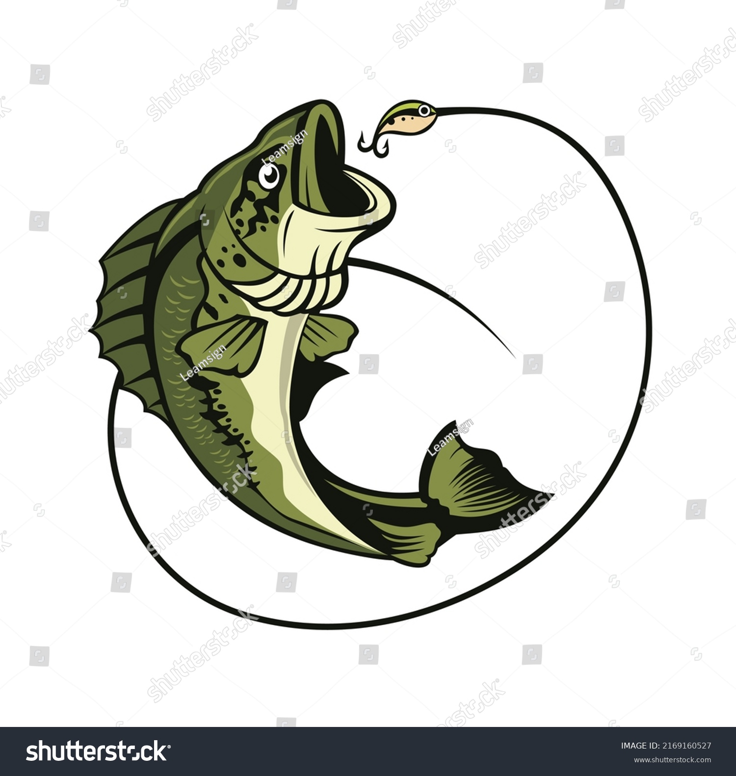 Bass Fish Logo Design Illustration Vector Stock Vector (Royalty Free ...