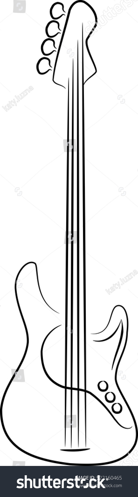 Bass Guitar Made Lines Stock Vector (Royalty Free) 522160465 - Shutterstock