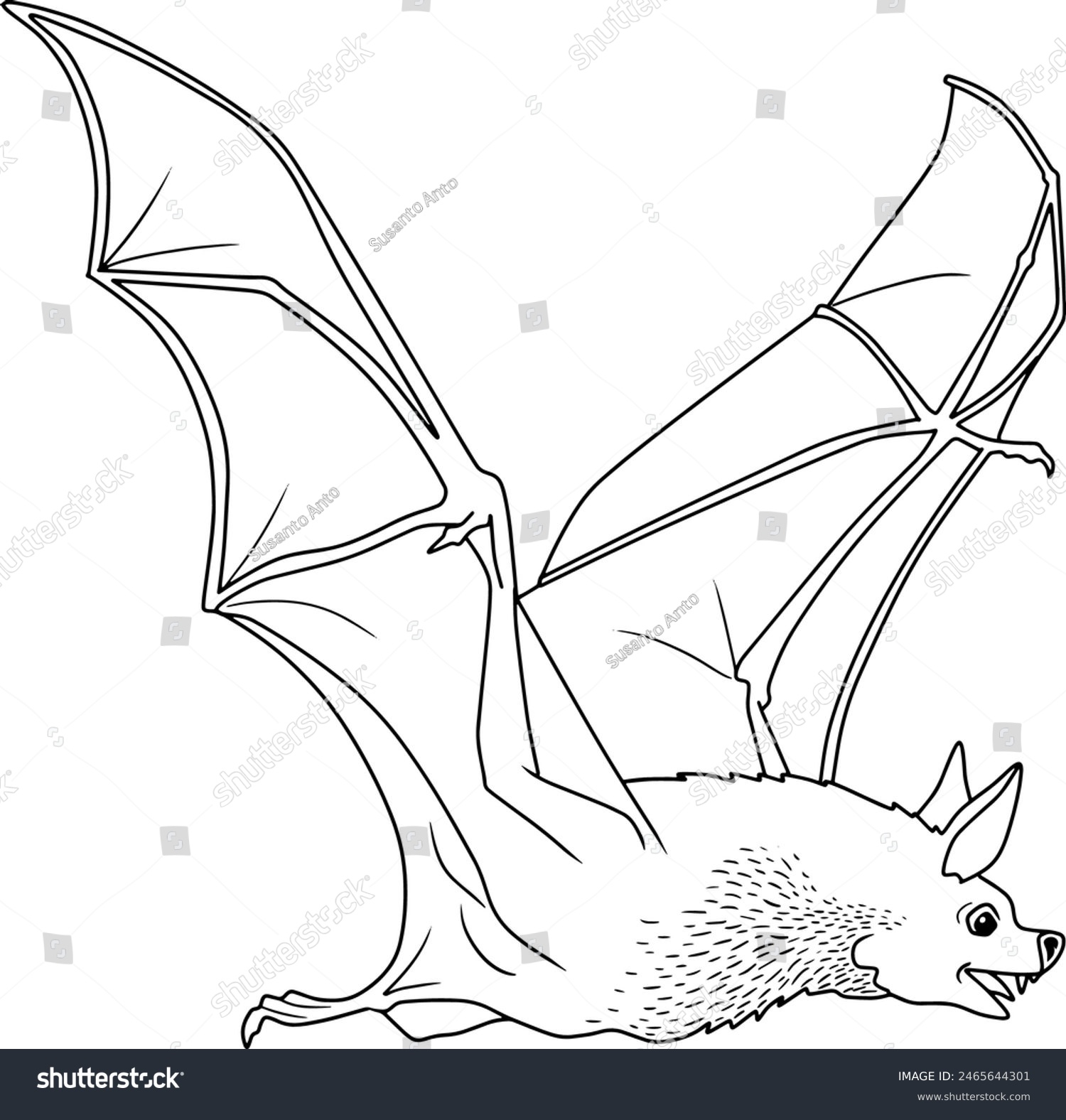 black and white bat flying clip art preview