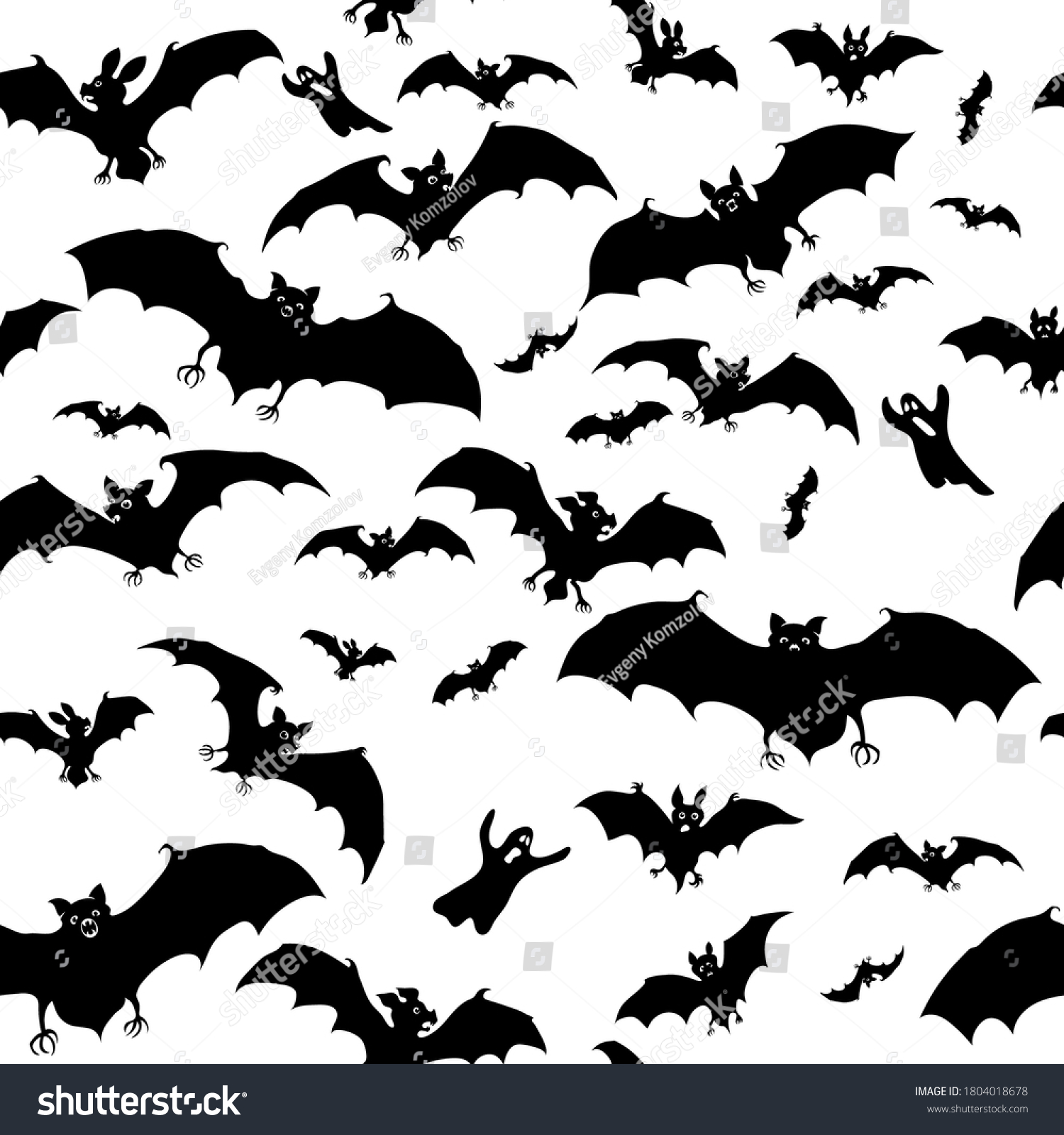 Bat Pattern Decoration Set Images Bats Stock Vector (Royalty Free