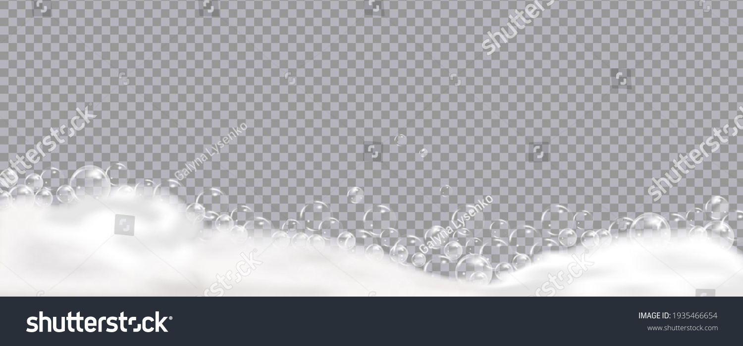 Bath Foam Isolated On Transparent Background Stock Vector (Royalty Free ...