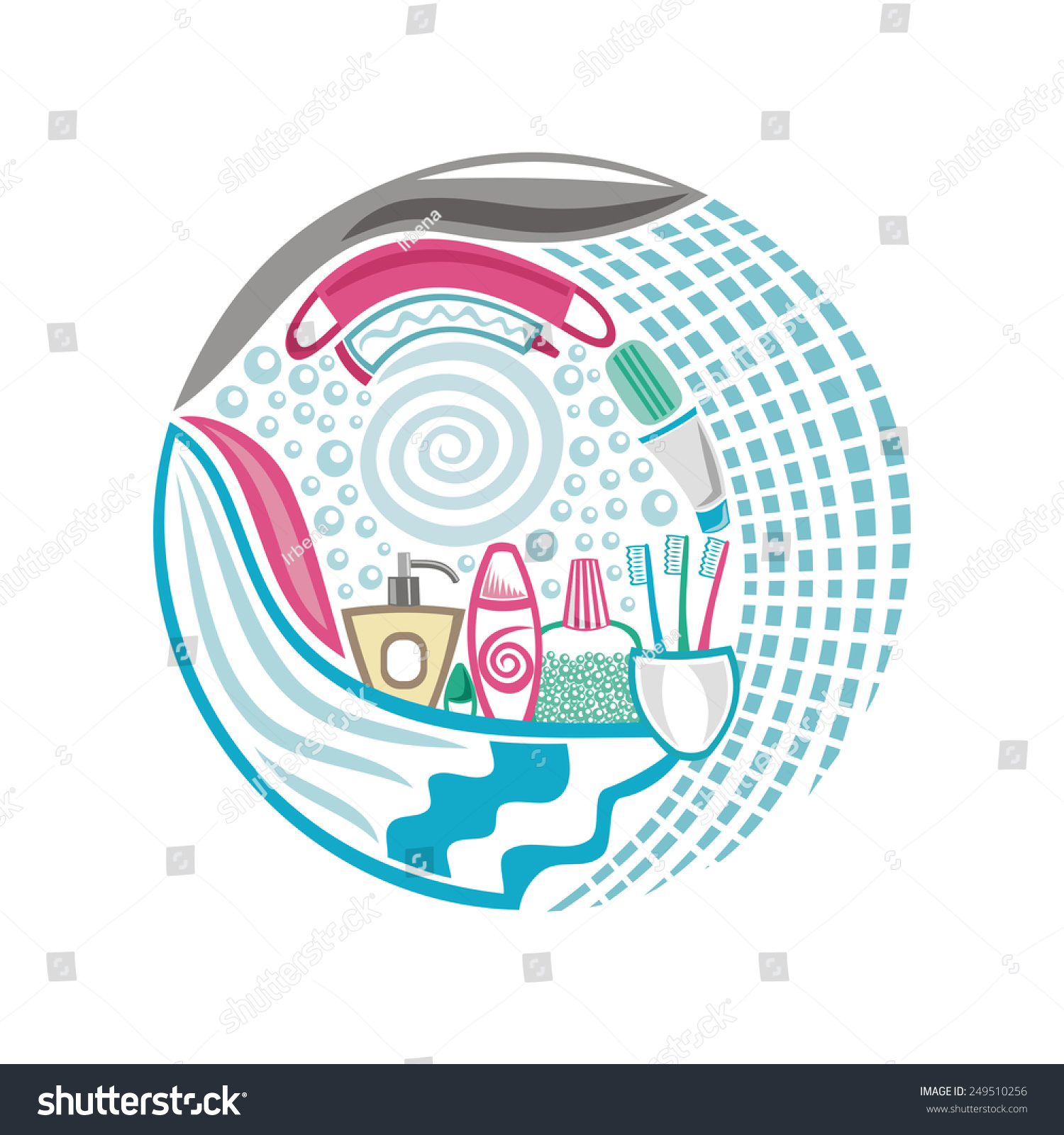 Bathroom Accessories Vector Illustration Stock Vector (Royalty Free) 249510256 Shutterstock