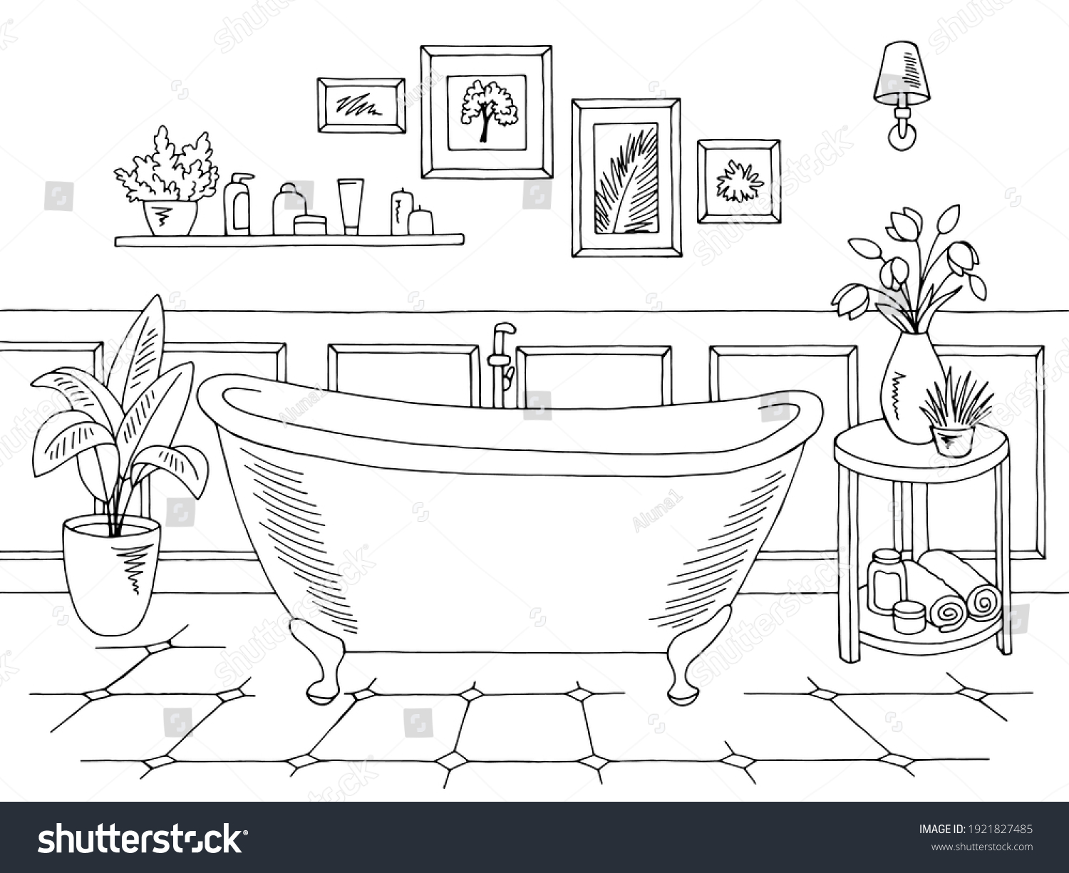 73,368 Bathroom outline Images, Stock Photos & Vectors | Shutterstock