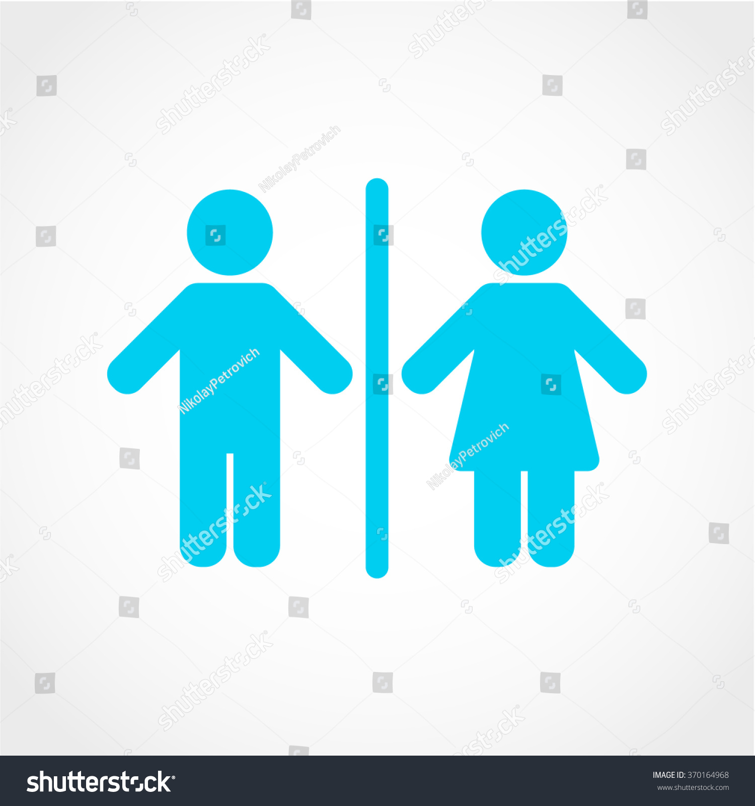 Bathroom Sign Icon Isolated On White Background Stock Vector