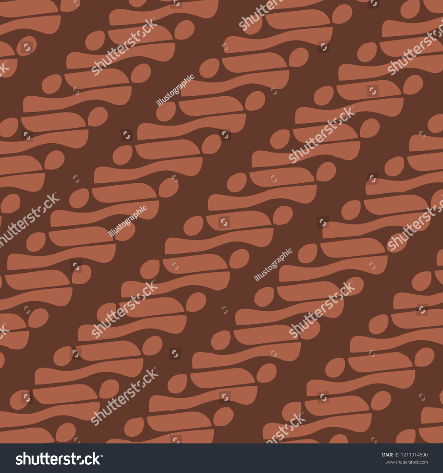 Batik Java Vector Background Wallpaper Print Stock Vector (Royalty Free ...