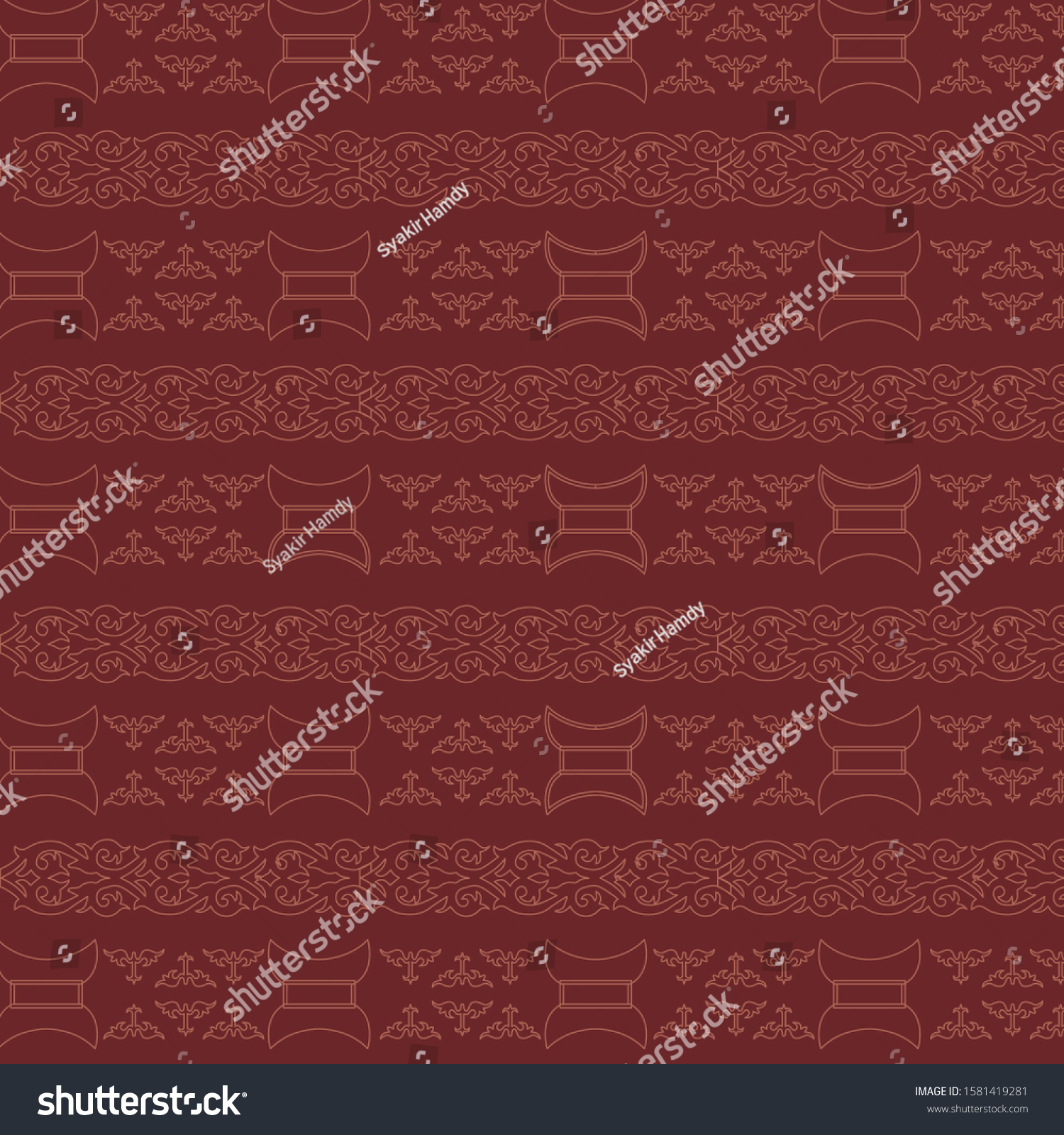 SVG of Batik pintu aceh pattern traditional indonesia line art outline background vector svg