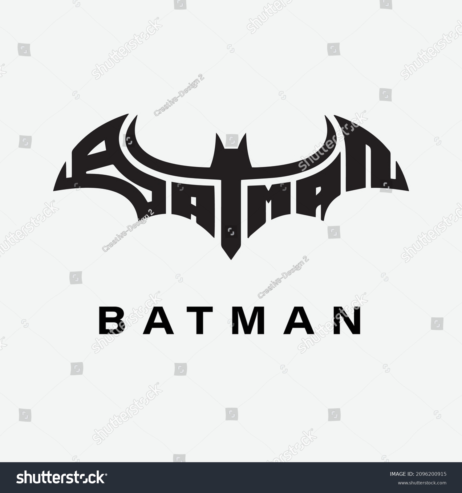 Batman Logo Idea Looking Attractive Modern Stock Vector (Royalty Free ...