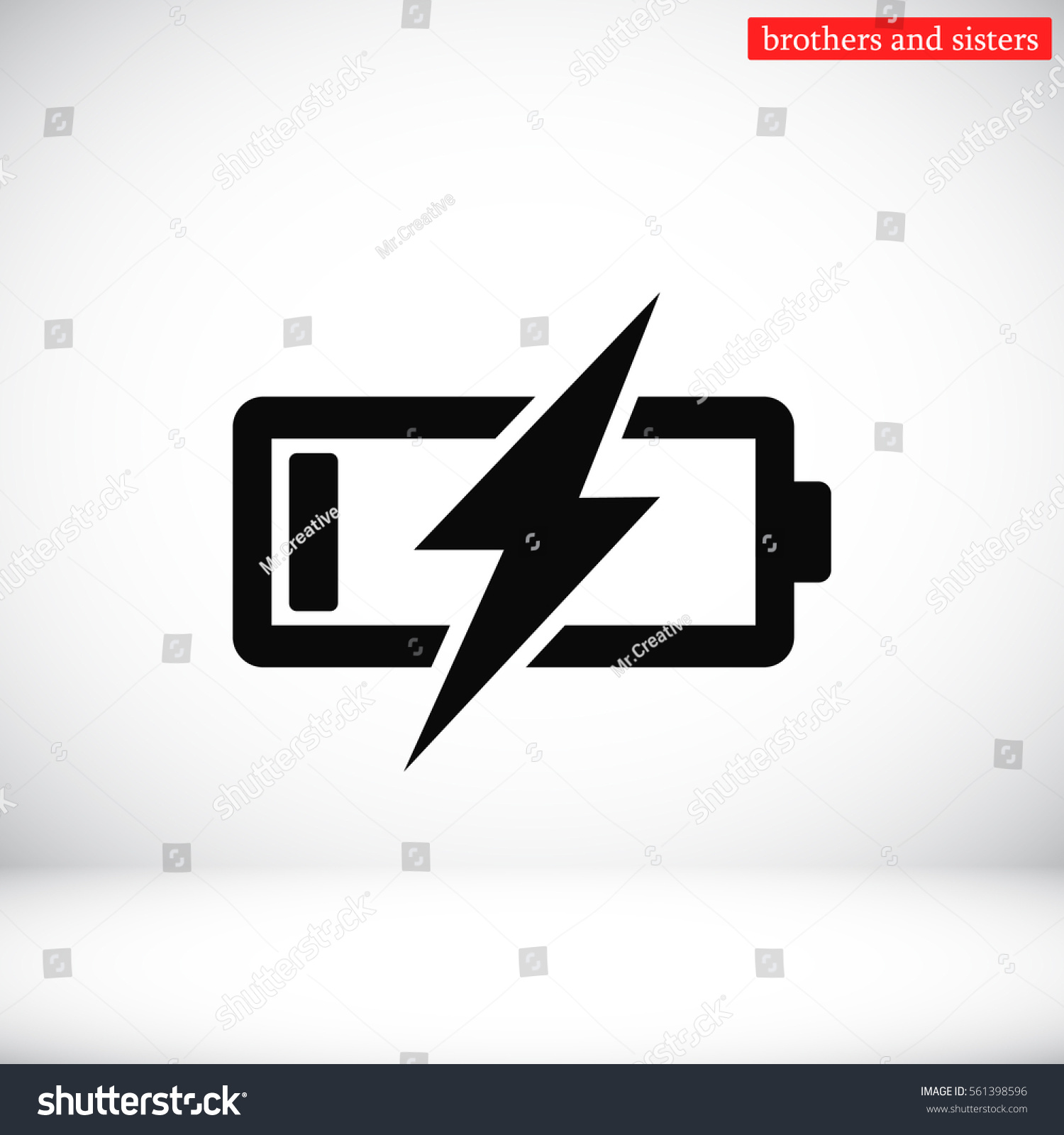 Battery Charging Icon Stock Vector 561398596 - Shutterstock