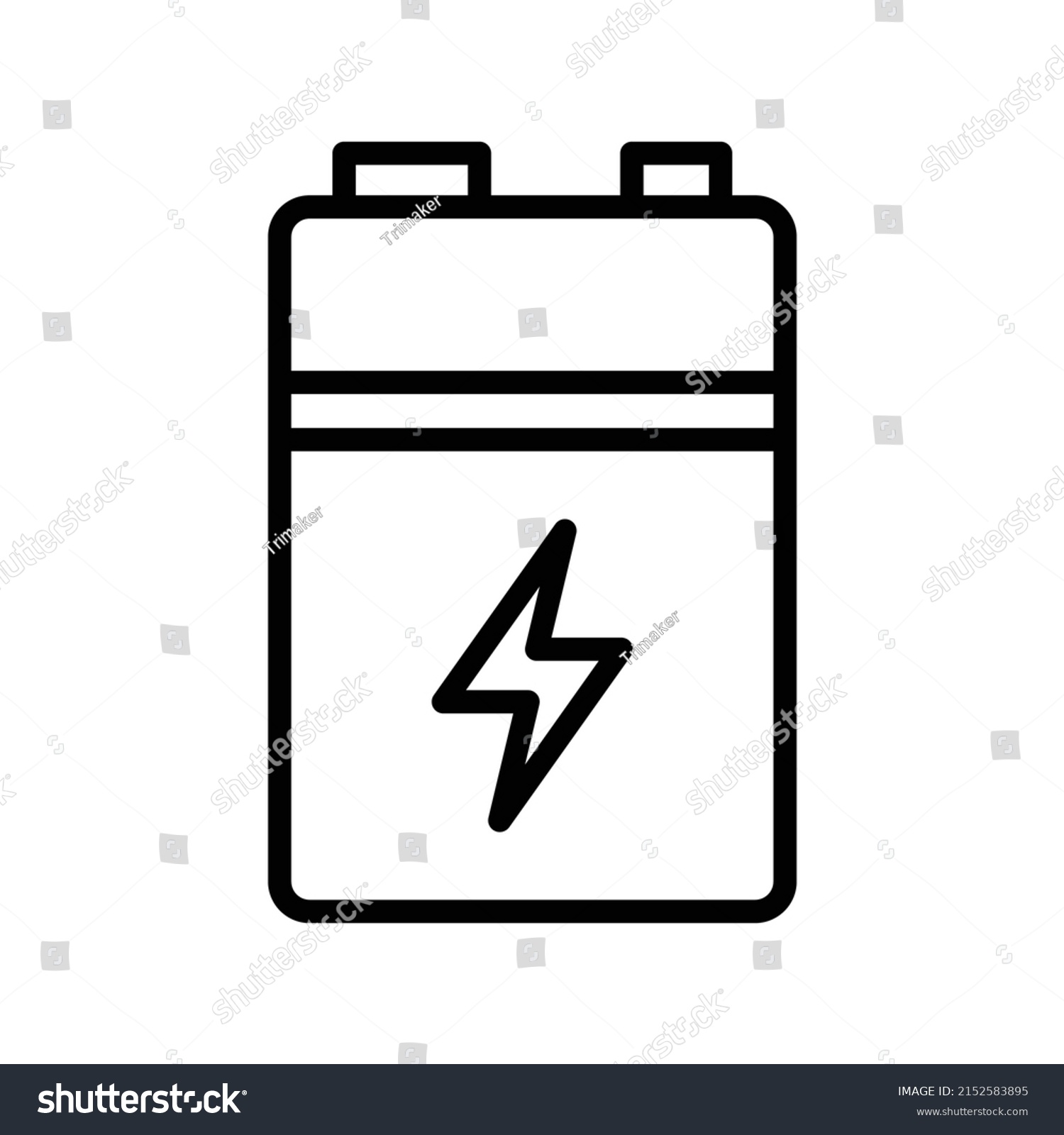 recommend clip art: Battery Icon. Line Art Style Design Isolated On White Background