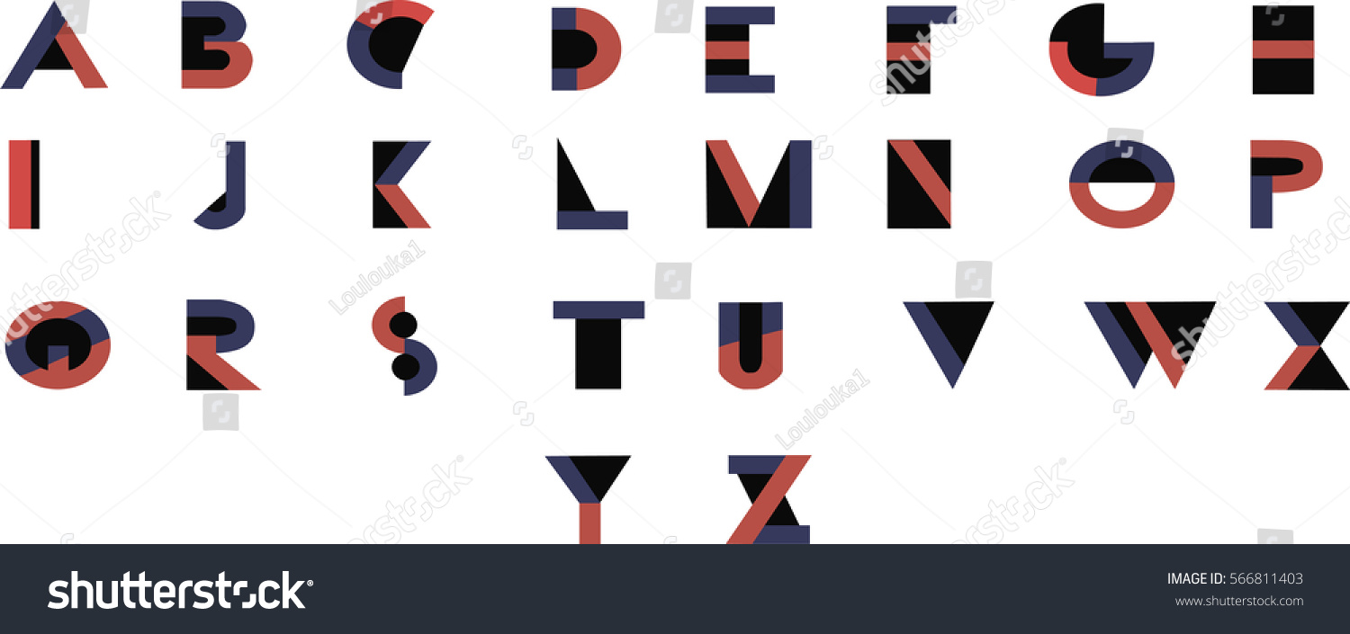 Bauhaus Font Modern Vector Font Stock Vector Royalty Free