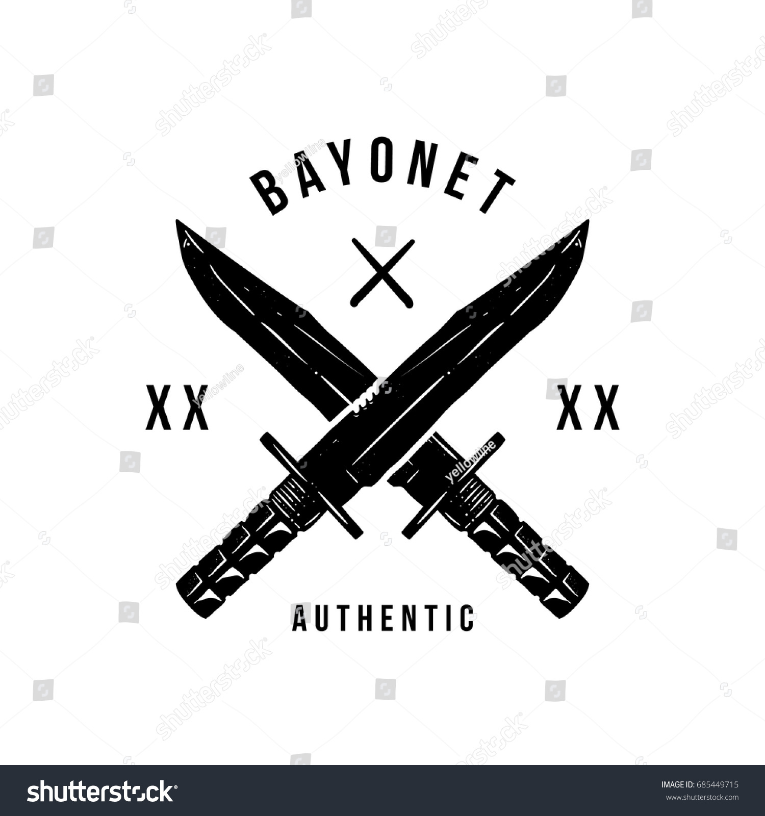 Premium Vector Bayonet Logo Template