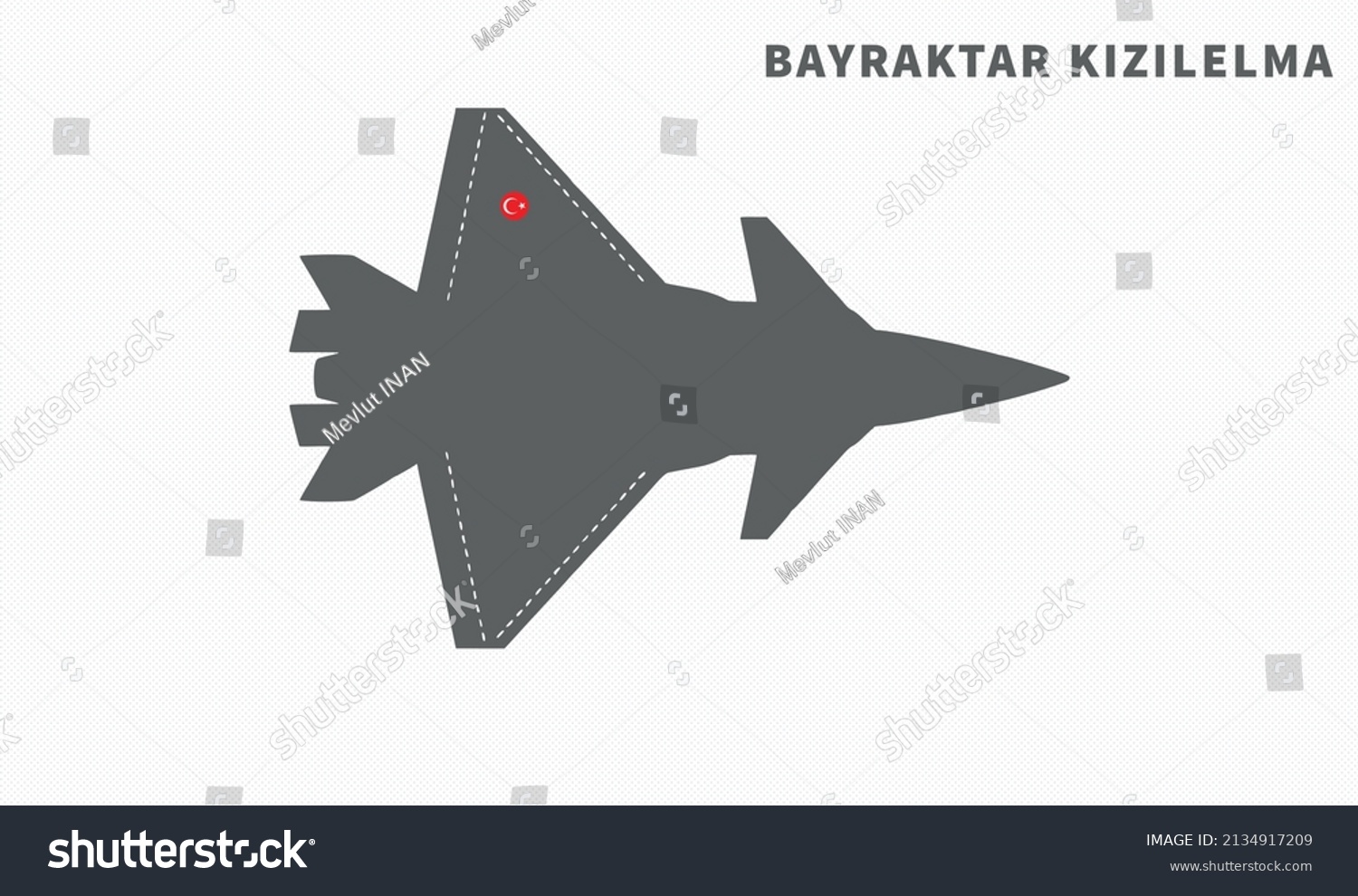 SVG of Bayraktar Kızılelma Combatant Unmanned Aircraft System (CUAS).  svg