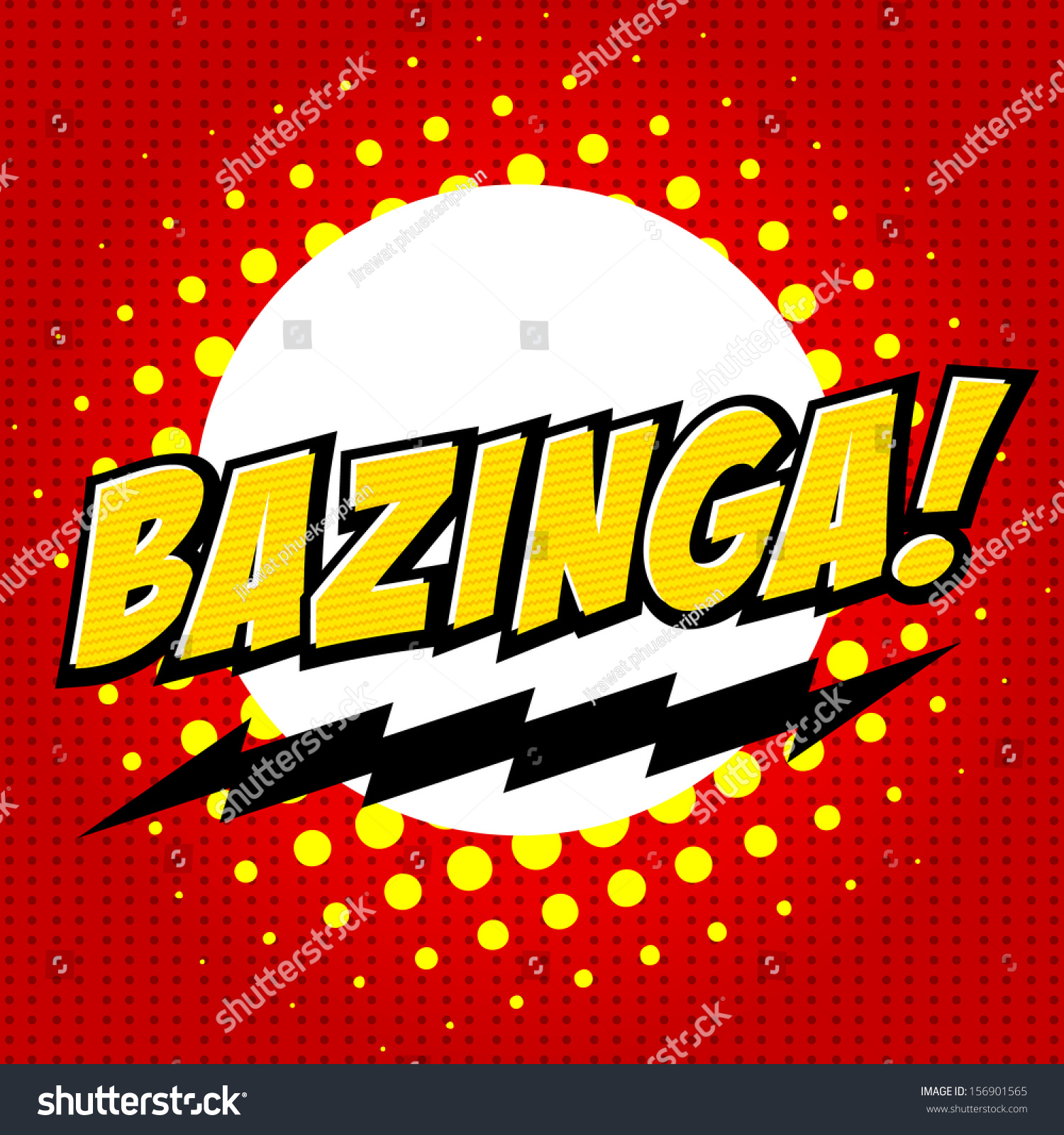 Bazinga! Comic Speech Bubble, Cartoon Stock Vector Illustration ...