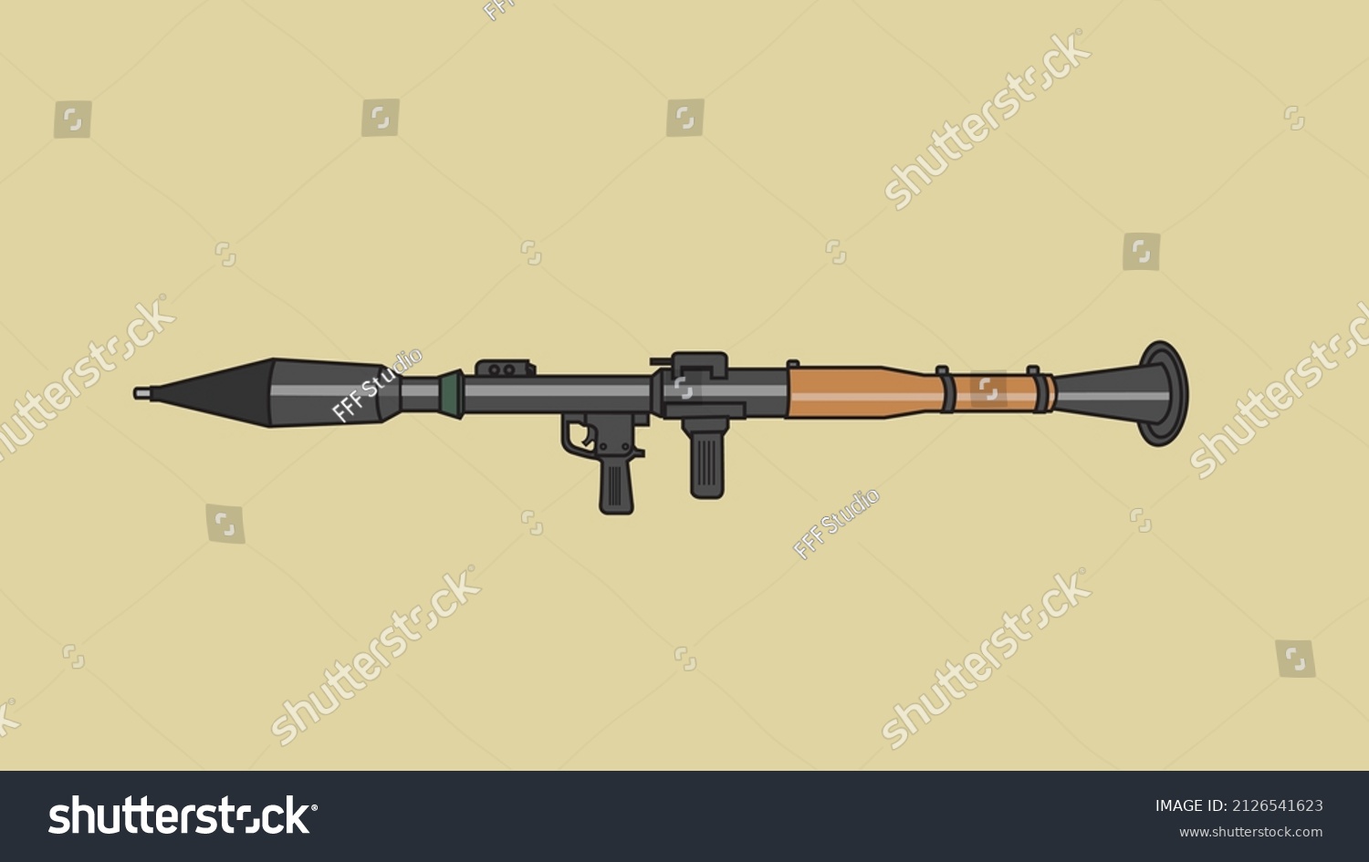 Bazooka Weapon Isolated Vector Illustration Stock Vector (Royalty Free ...