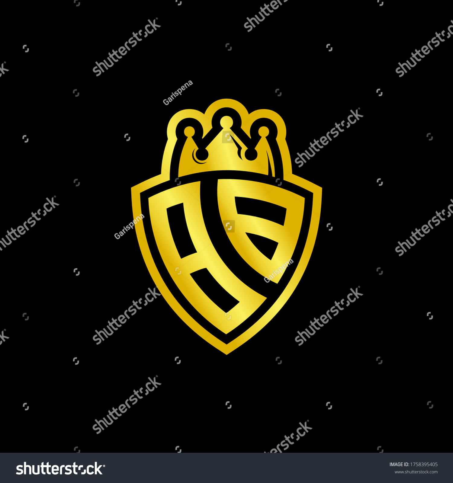 Bb Monogram Logo Shield Crown Style Stock Vector Royalty Free 1758395405 Shutterstock 6273