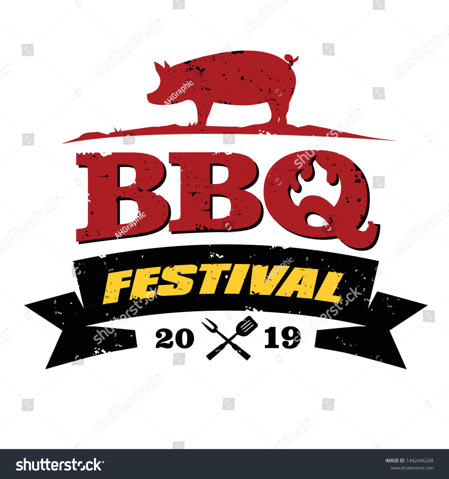 Bbq Festival Logo Vector Templete Stock Vector (Royalty Free