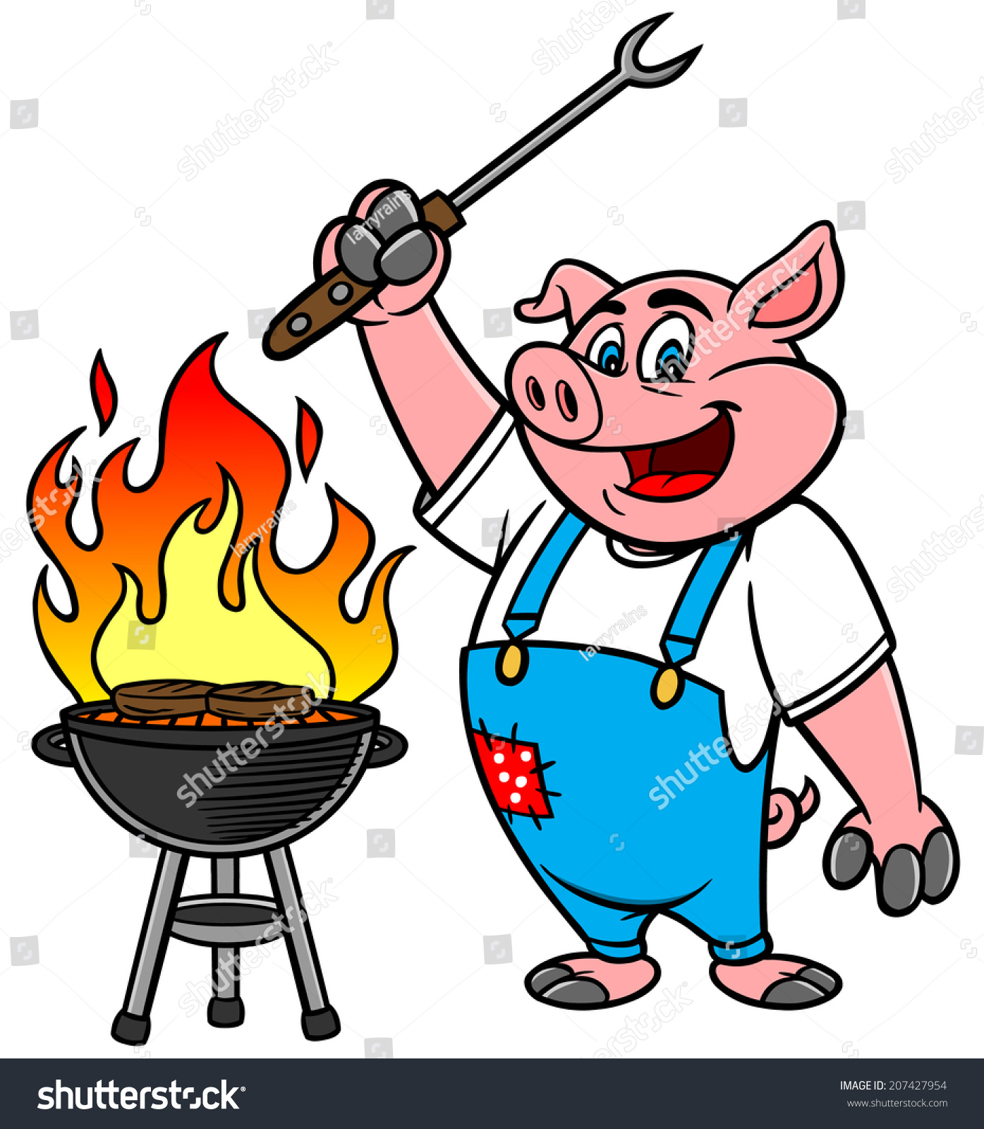 pig grilling clipart - photo #11