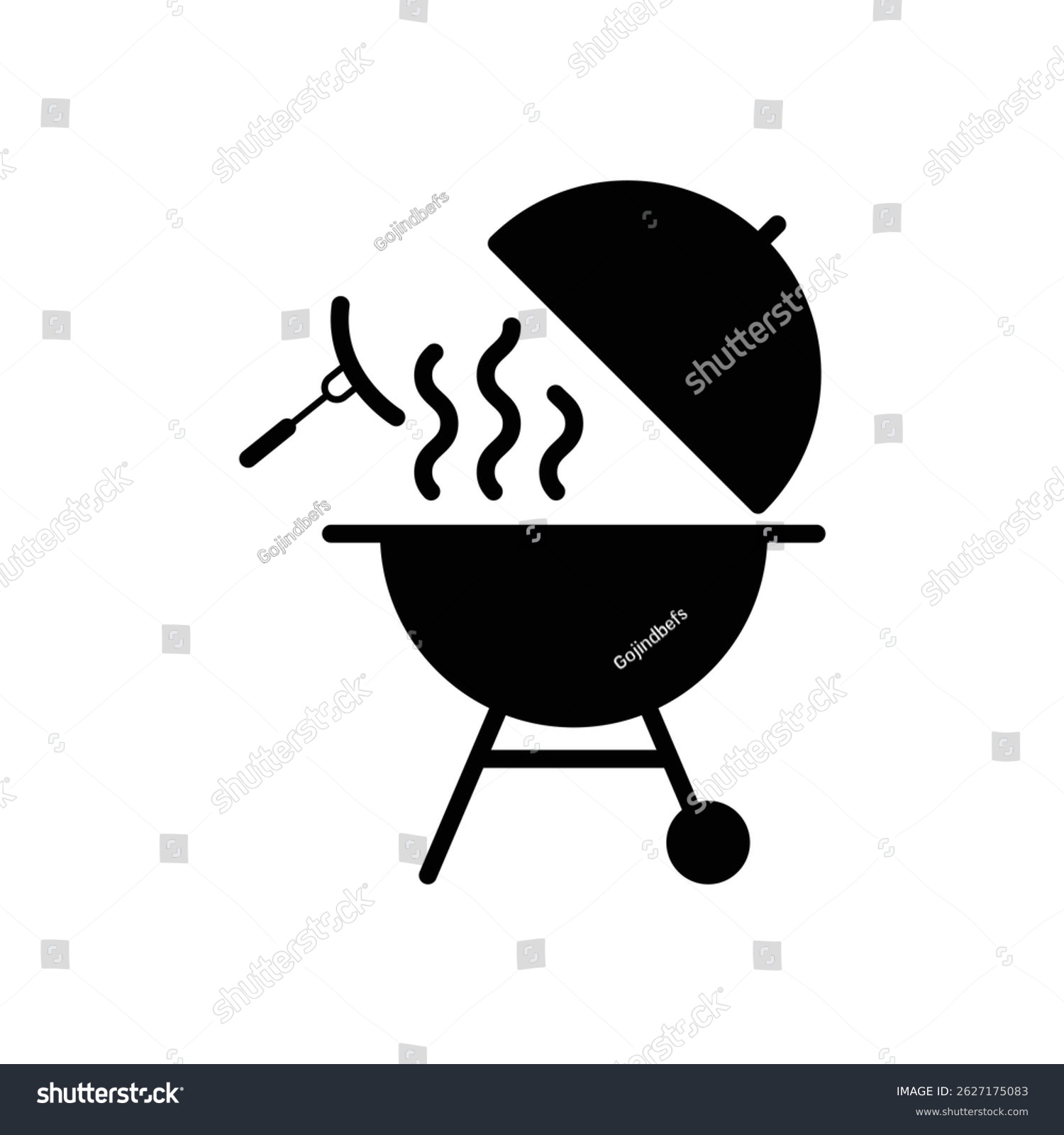 black barbecue grill cooking food clip art preview