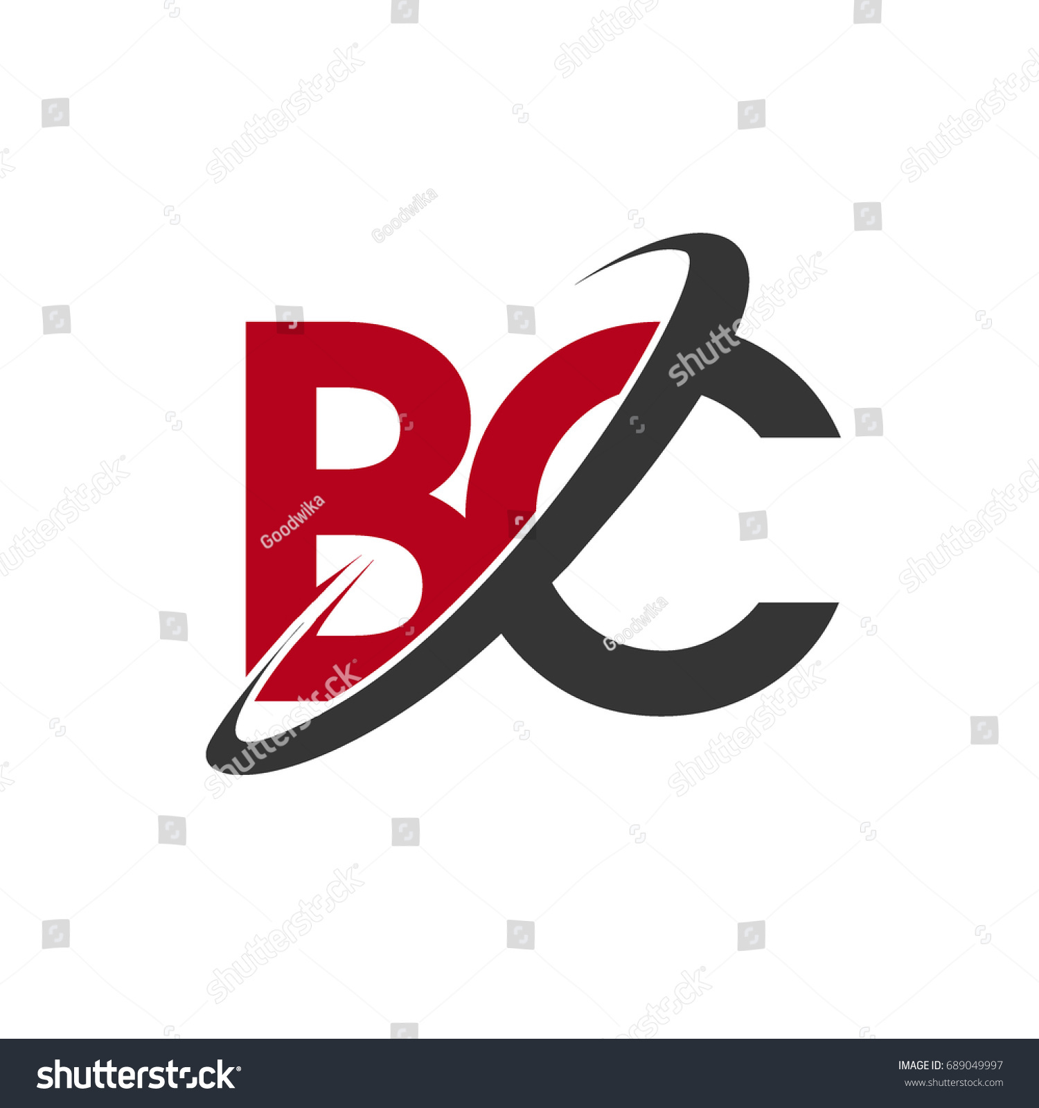 Bc Initial Logo Company Name Colored Stock Vector (royalty Free 