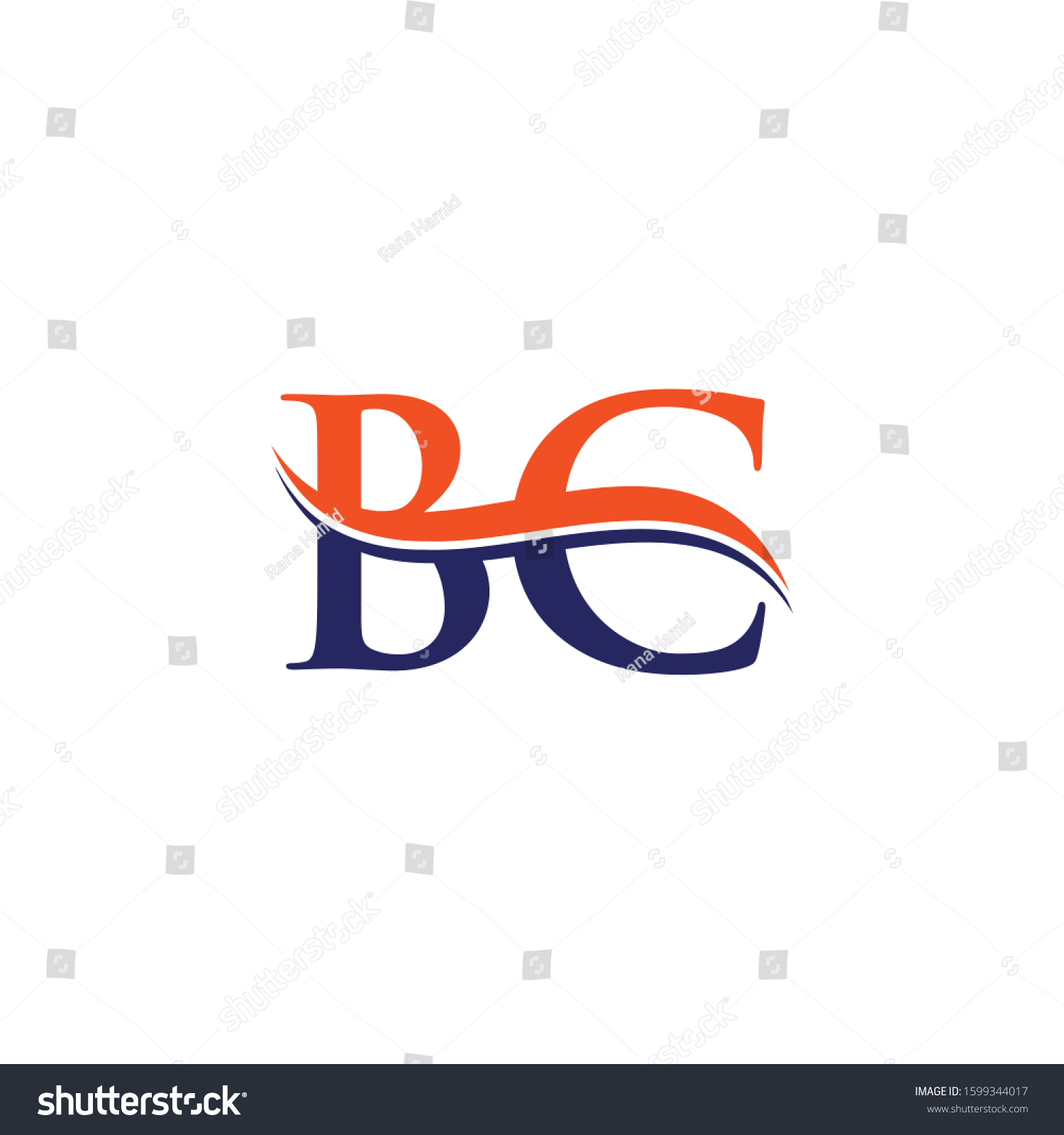 Bc Letter Logo Modern Wave Typography Stock Vector (Royalty Free ...