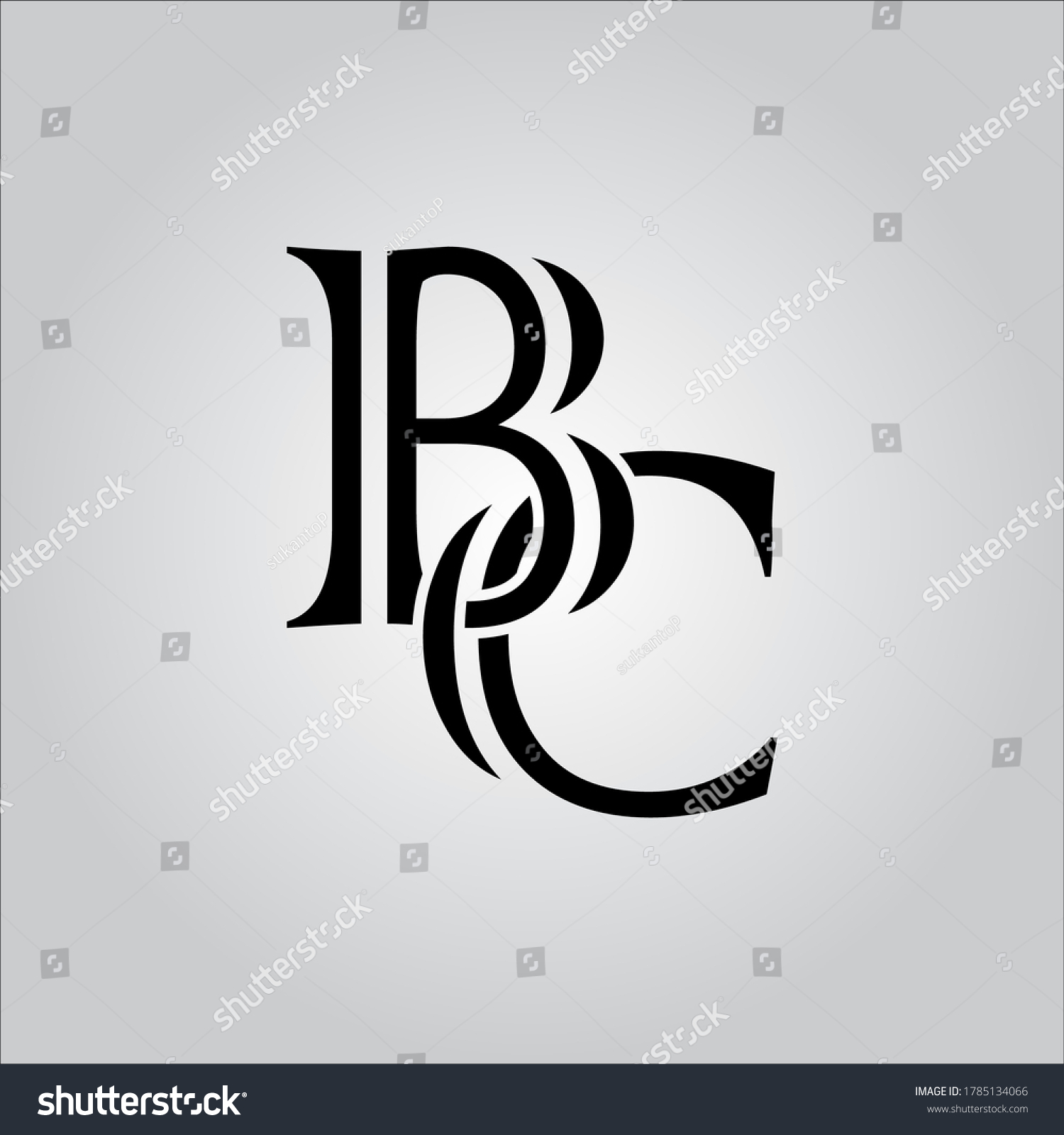 Bc Letter Logo Nice White Background Stock Vector (royalty Free) 1785134066